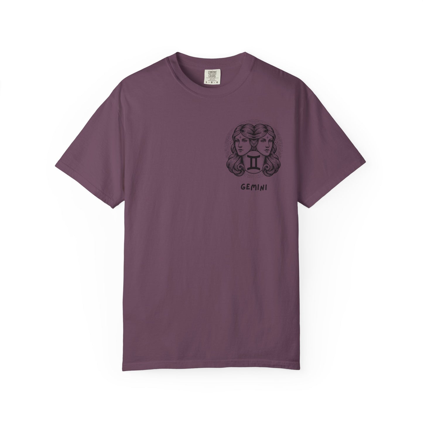 Gemini Zodiac T-Shirt – Twin Faces Astrology Tee | Minimal Celestial Graphic Shirt