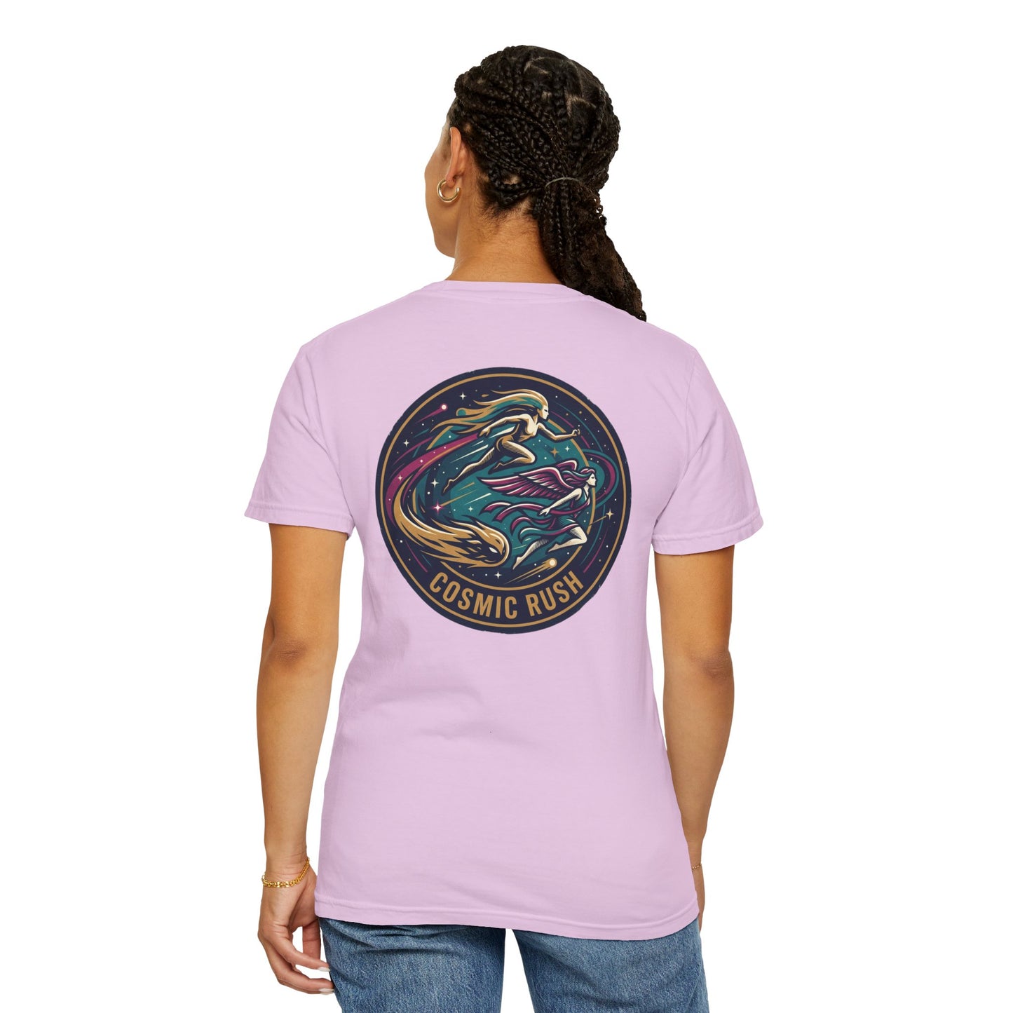Cosmic Rush Skate T-Shirt – Retro Space Surf Graphic Tee | Vintage Cosmic Wave Shirt, Unisex Casual Tee
