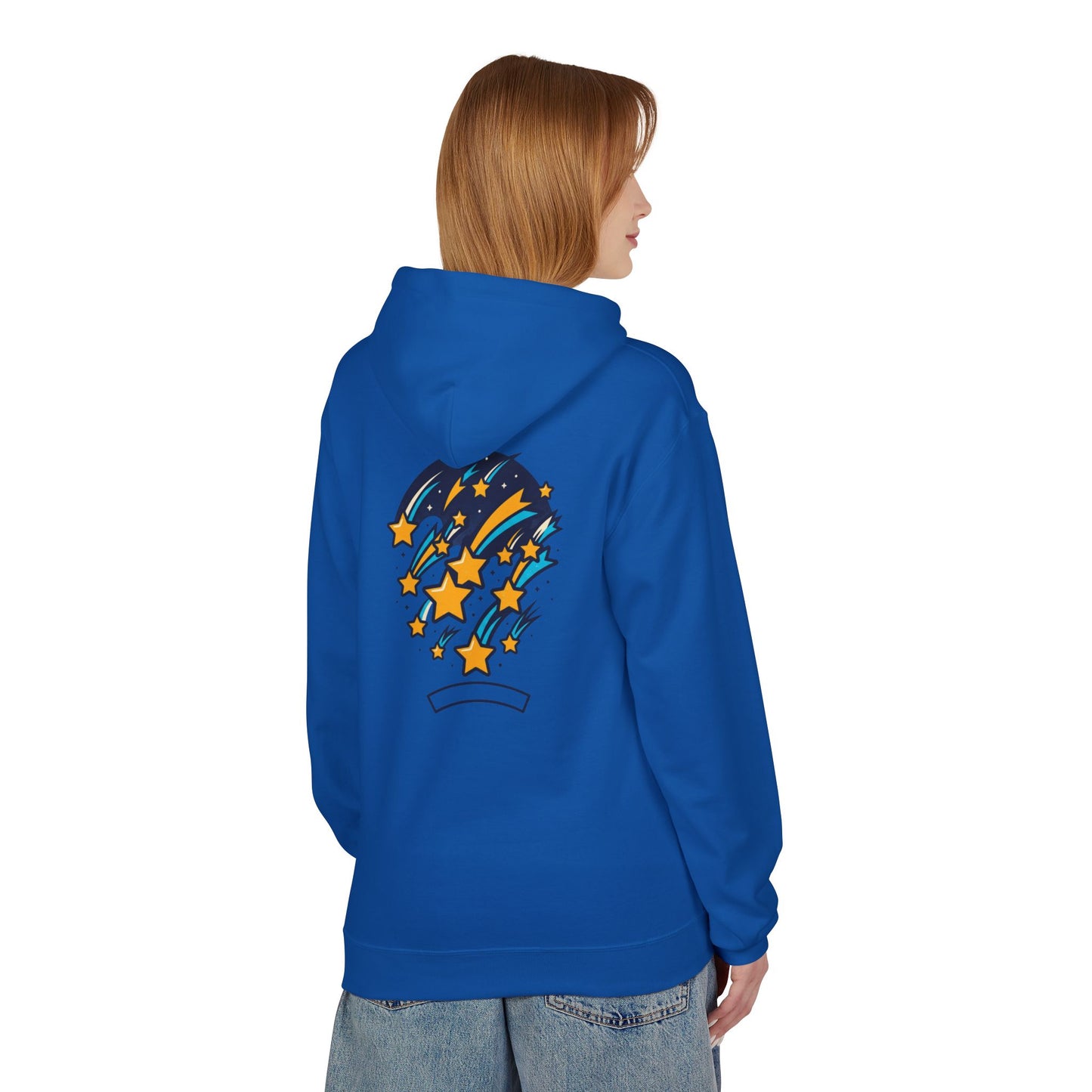 Starfall Hoodie – Shooting Stars Graphic Hoodie | Celestial Aesthetic, Cosmic Streetwear, Unisex Pullover