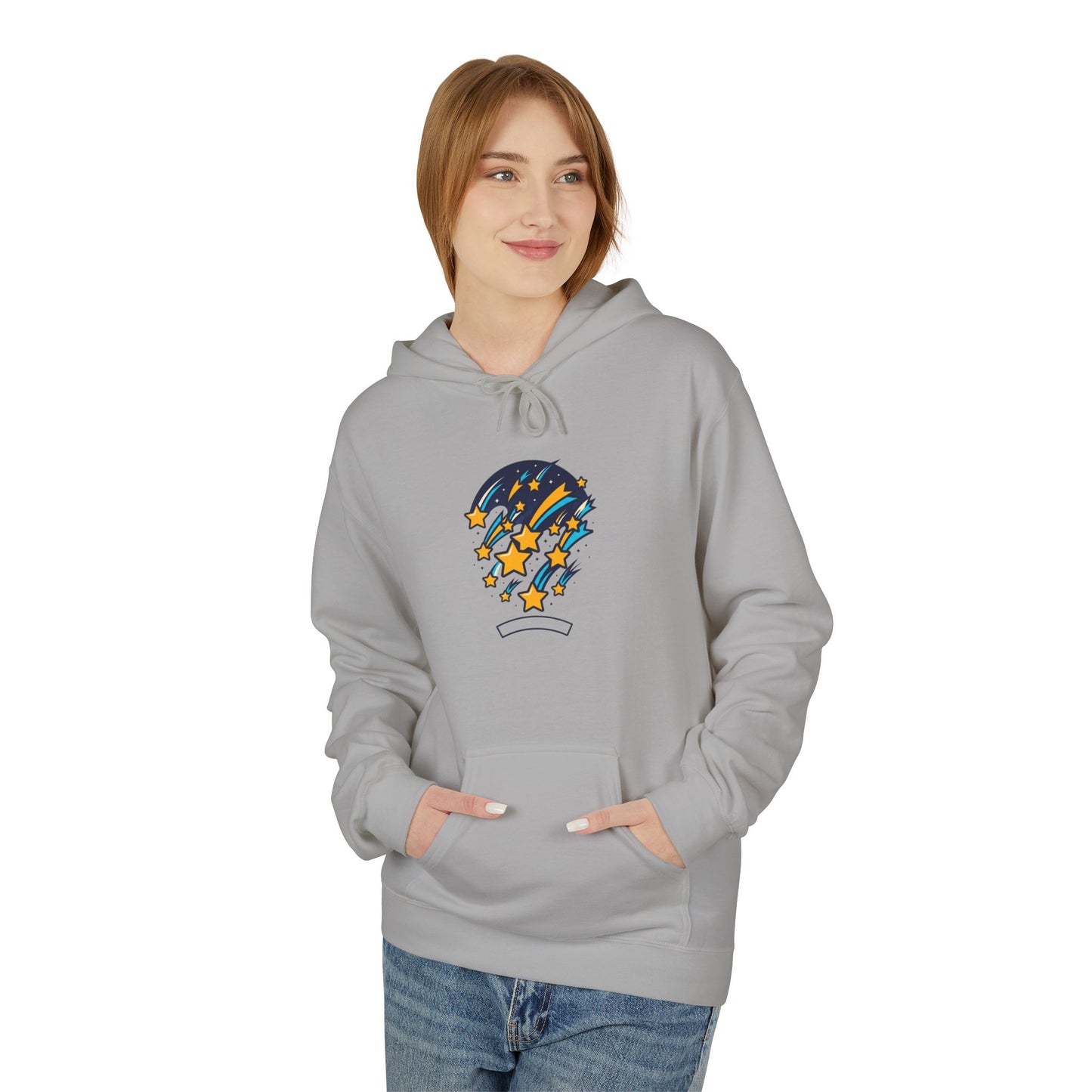 Starfall Hoodie – Shooting Stars Graphic Hoodie | Celestial Aesthetic, Cosmic Streetwear, Unisex Pullover