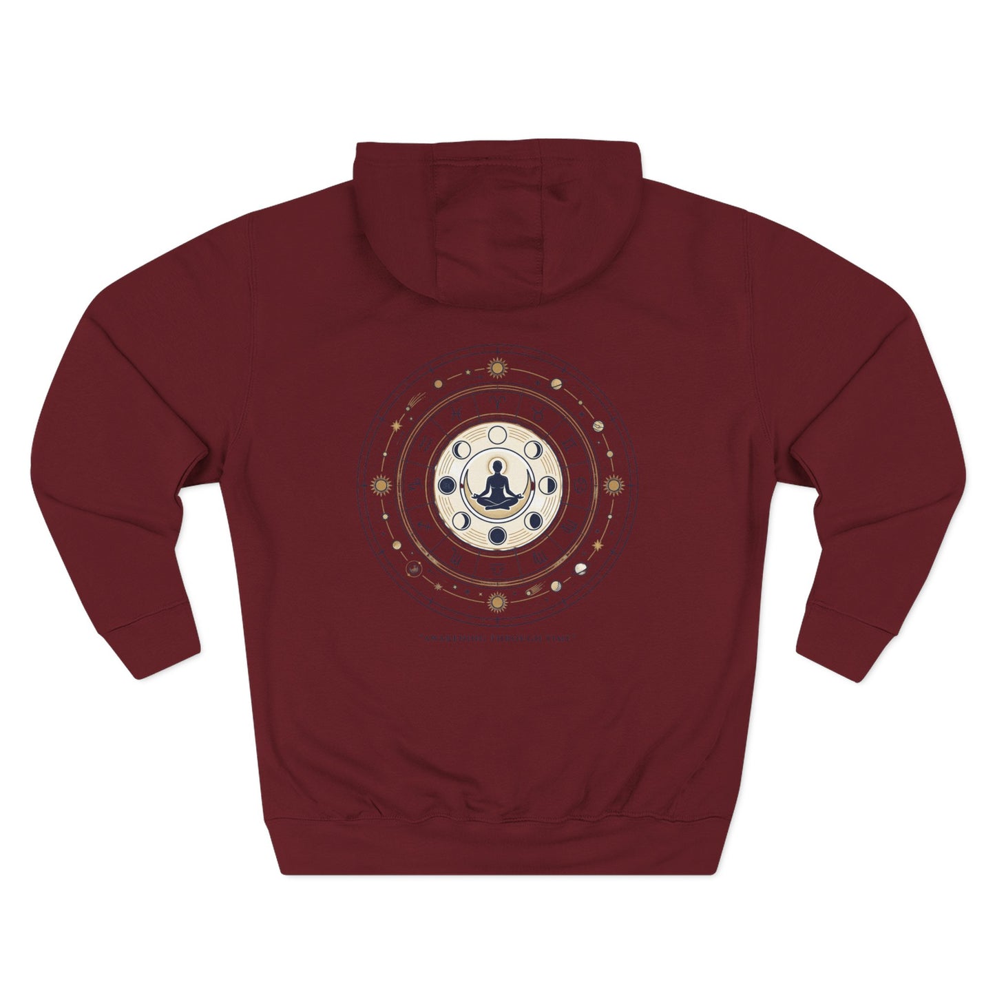 Zodiac Meditation Hoodie – Celestial Birth Chart Mandala Hoodie | Spiritual Astrology Sweatshirt, Unisex Hoodie