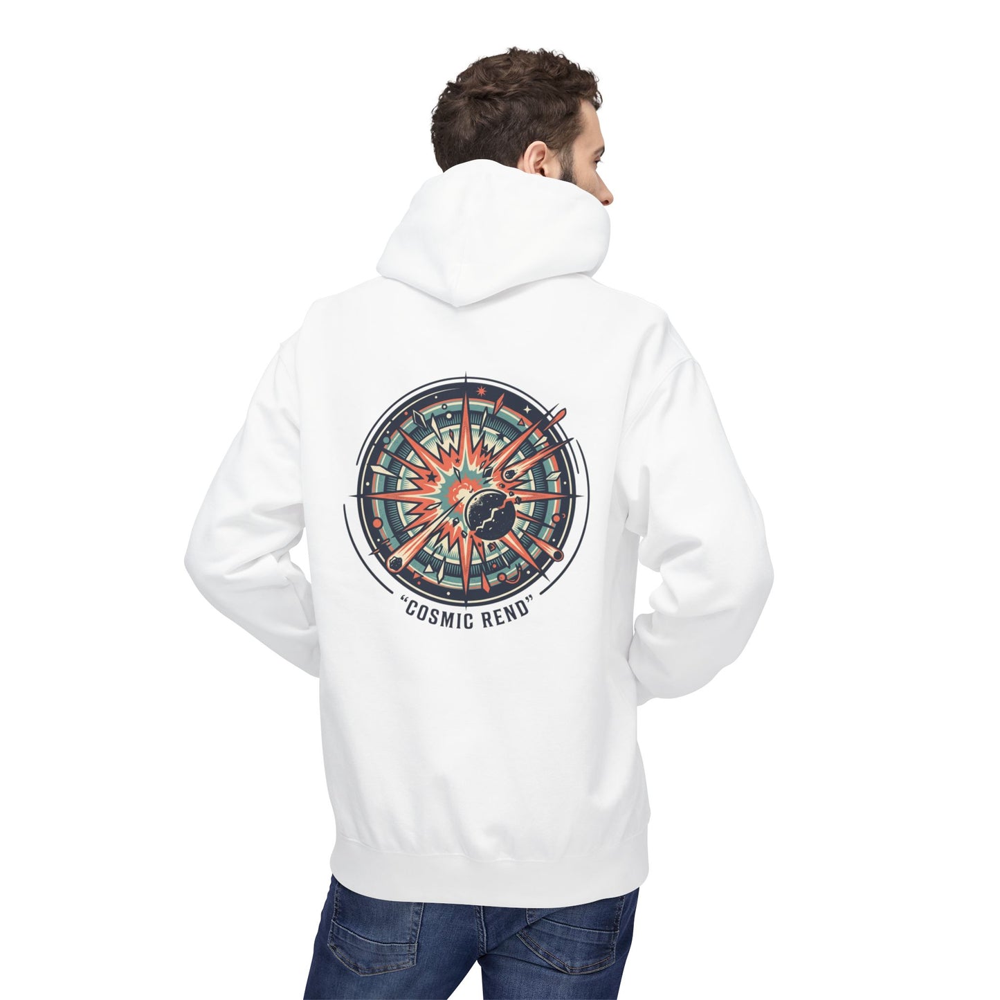 Cosmic Compass Hoodie – Retro Space Navigation Graphic Hoodie | Celestial Streetwear, Vintage Space Aesthetic, Unisex Hoodie