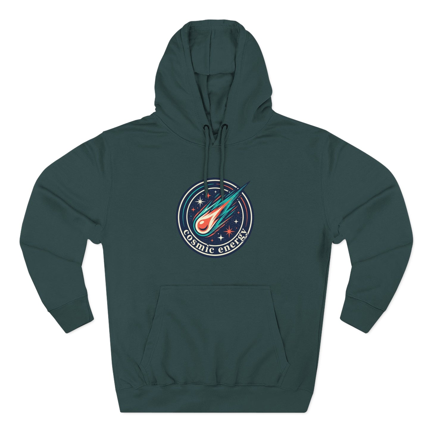 Cosmic Energy Hoodie – Meteor & Shooting Star Graphic Hoodie | Space Aesthetic, Celestial Streetwear, Unisex Hoodie