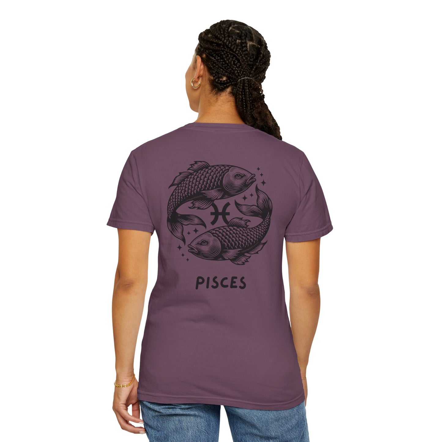 Pisces Zodiac T-Shirt – Pisces Fish Astrology Graphic Tee | Celestial Star Sign Shirt