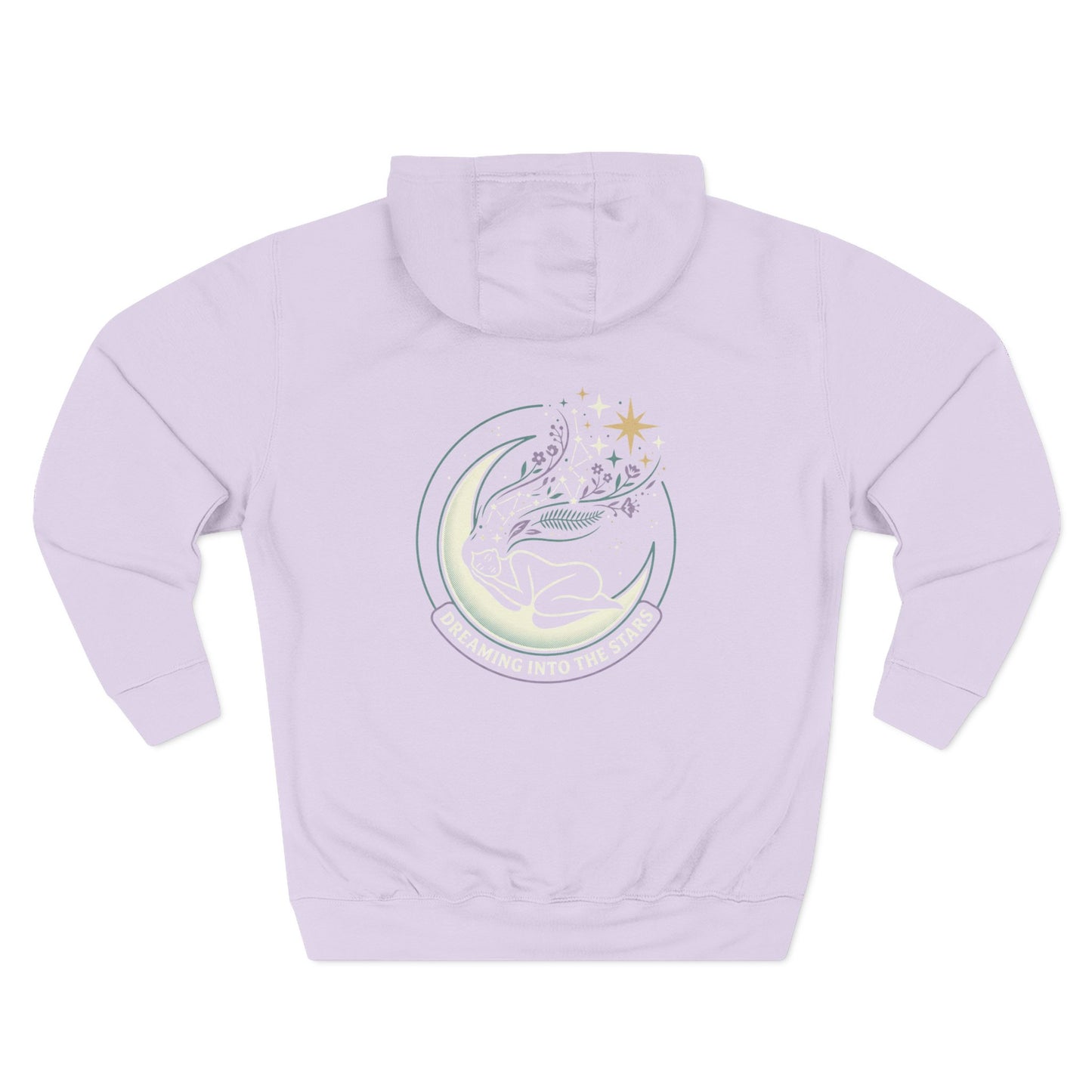 Moonlight Floral Hoodie – Celestial Moon & Botanical Graphic Hoodie | Spiritual Nature Aesthetic, Cosmic Hoodie, Unisex Hoodie