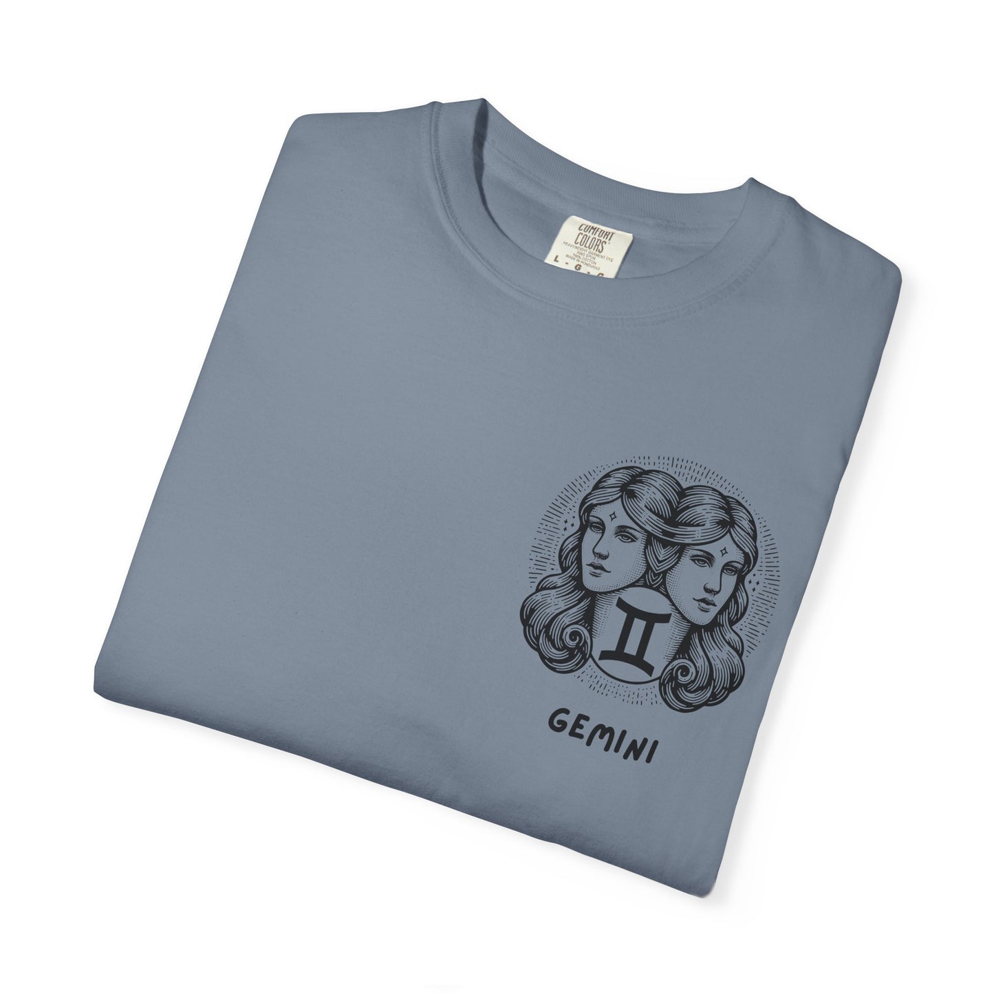 Gemini Zodiac T-Shirt – Twin Faces Astrology Tee | Minimal Celestial Graphic Shirt