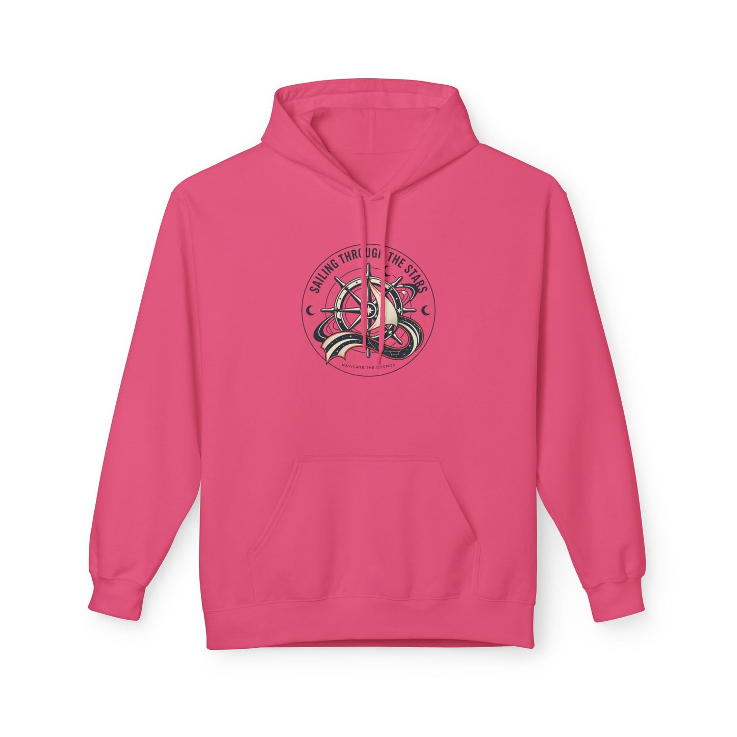Celestial Nautical Hoodie – Spiritual Ocean Compass & Swirl Design | Astrology, Cosmic Streetwear, Unisex Hoodie