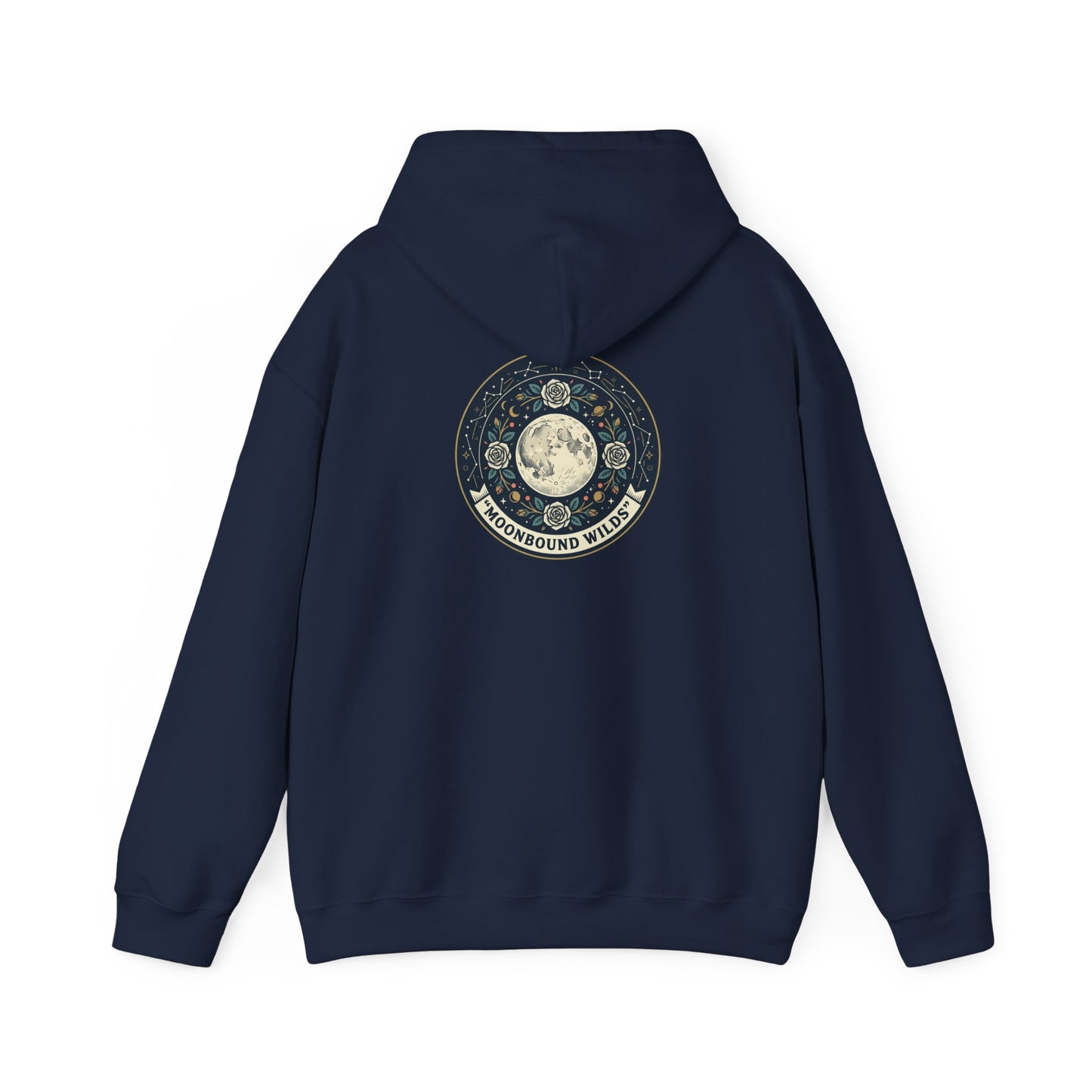 Moonbound Wilds Hoodie – Celestial Wolf Moon Graphic Sweatshirt | Vintage Cosmic Streetwear