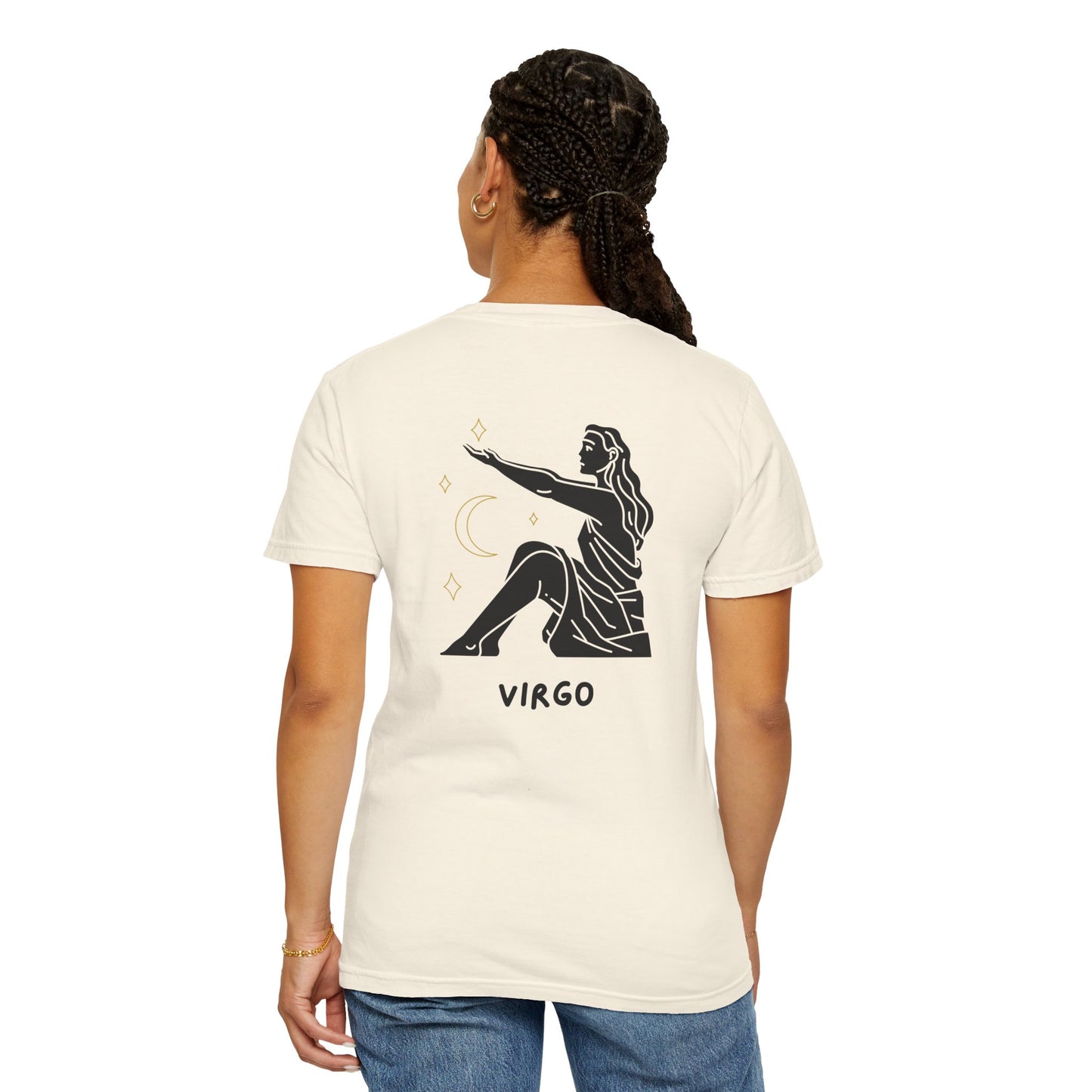 Virgo Zodiac T-Shirt – Minimalist Astrology Tee | Celestial Star Sign Graphic Shirt