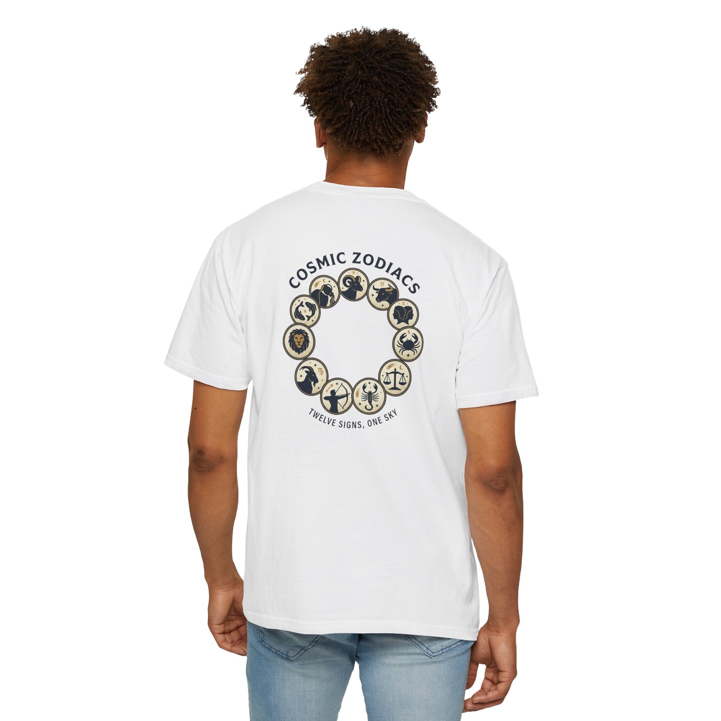 Zodiac Circle T-Shirt – Cosmic Zodiac Astrology Graphic Tee | Celestial Star Sign Shirt, Unisex Tee