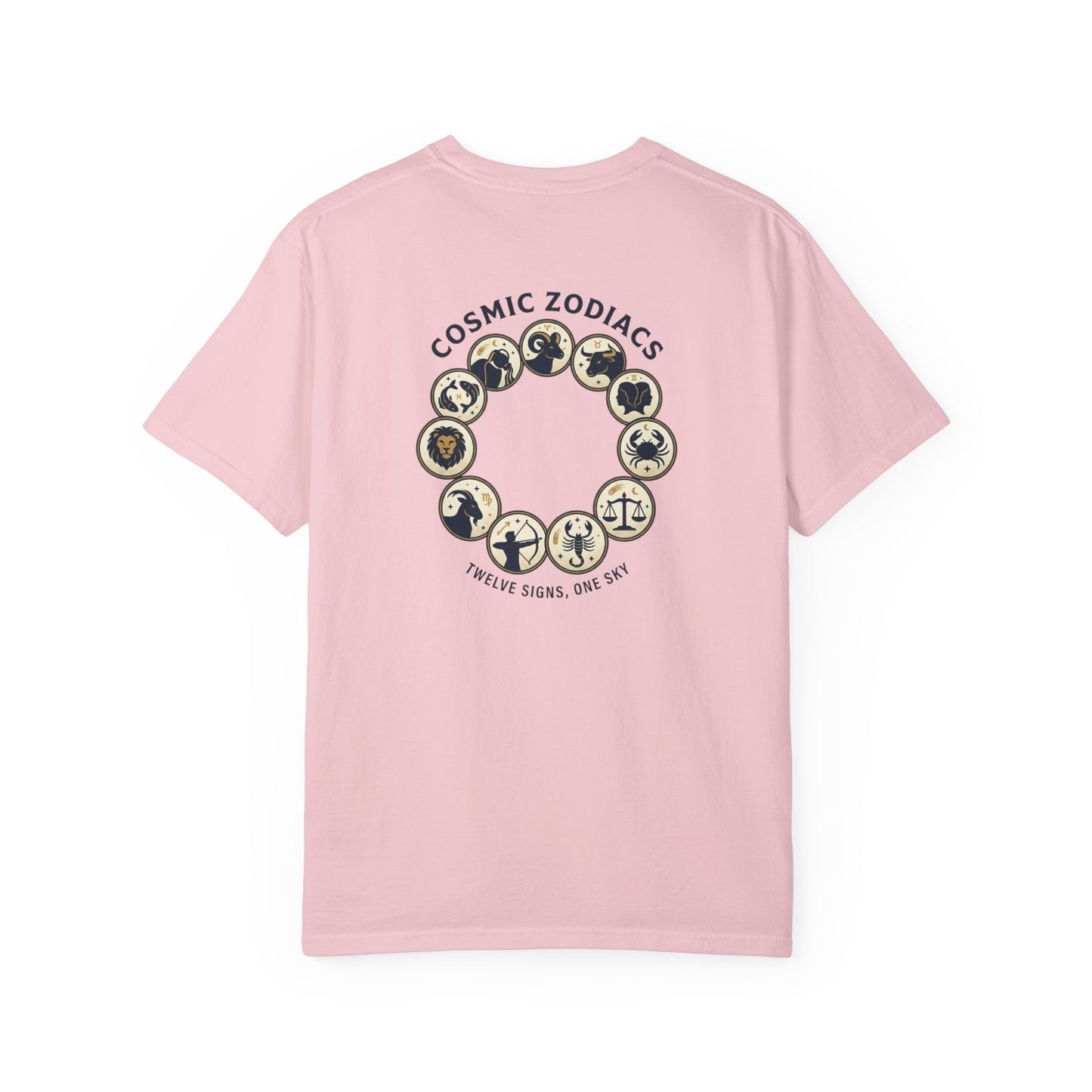 Zodiac Circle T-Shirt – Cosmic Zodiac Astrology Graphic Tee | Celestial Star Sign Shirt, Unisex Tee
