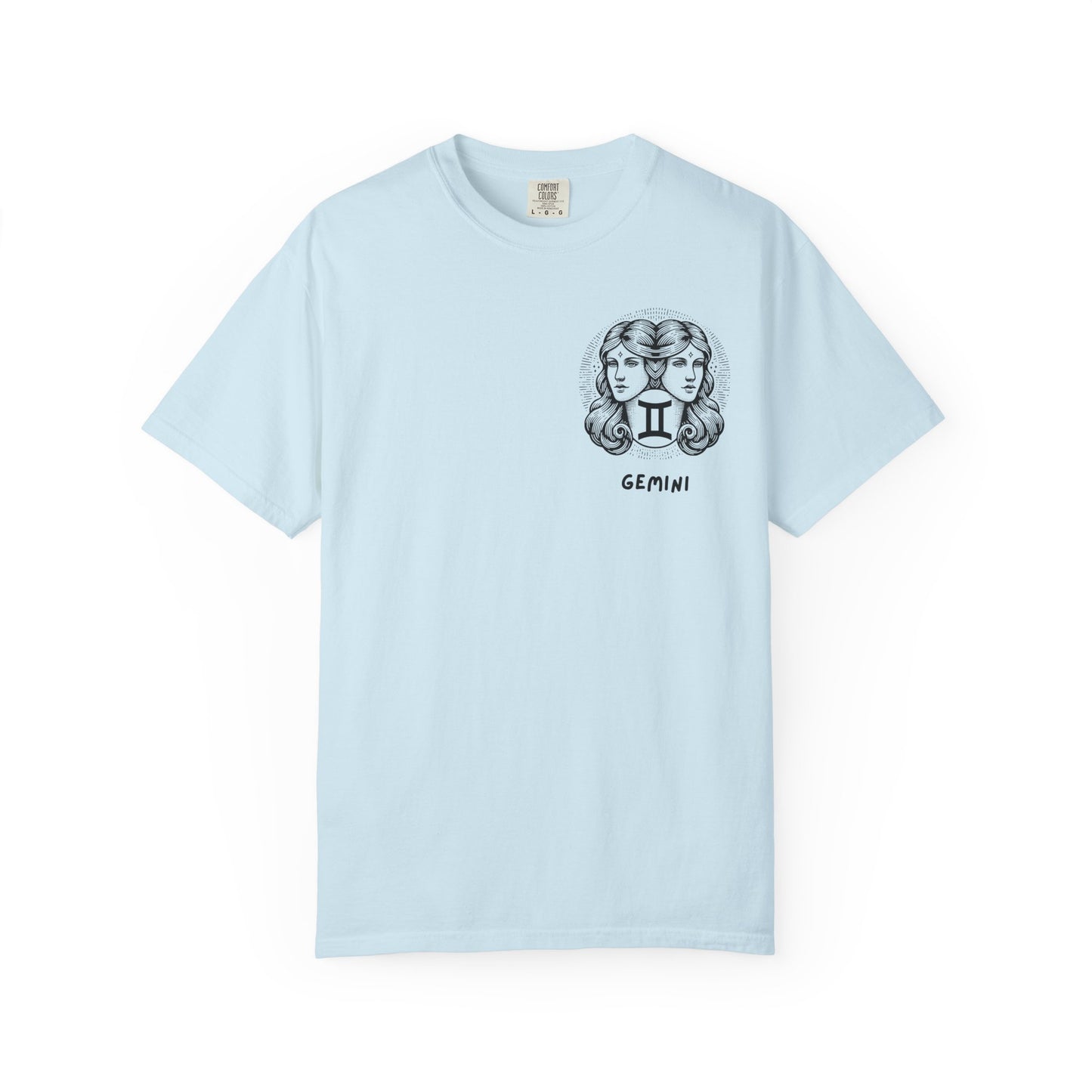 Gemini Zodiac T-Shirt – Twin Faces Astrology Tee | Minimal Celestial Graphic Shirt