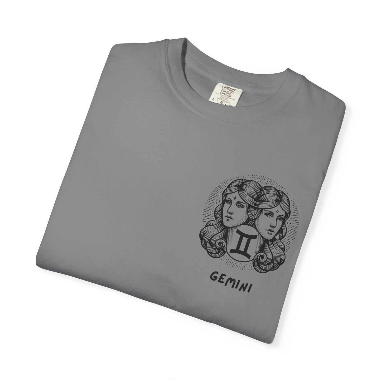 Gemini Zodiac T-Shirt – Twin Faces Astrology Tee | Minimal Celestial Graphic Shirt