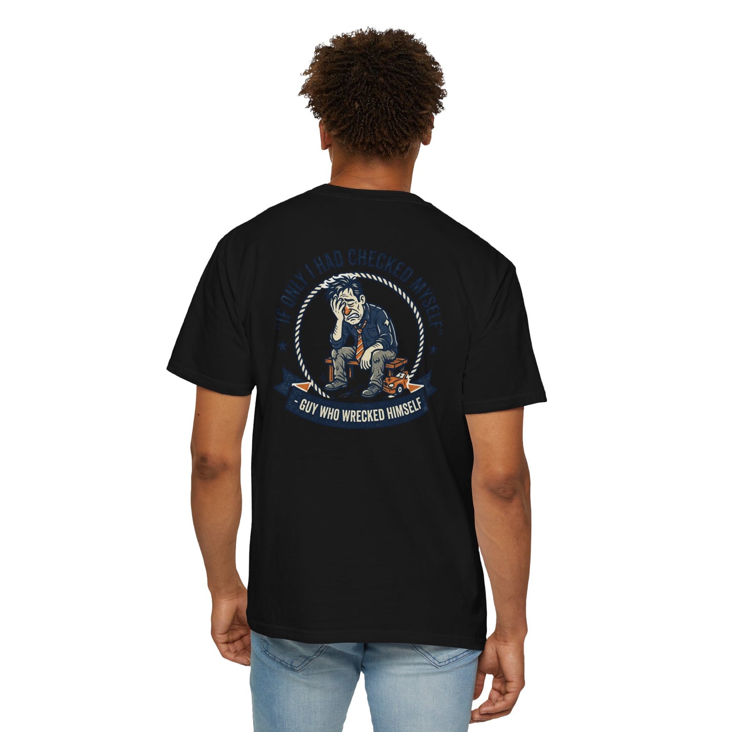Funny Self Reflection T-Shirt – “If Only I Had Checked Myself” Vintage Humor Tee | Sarcastic Graphic Shirt