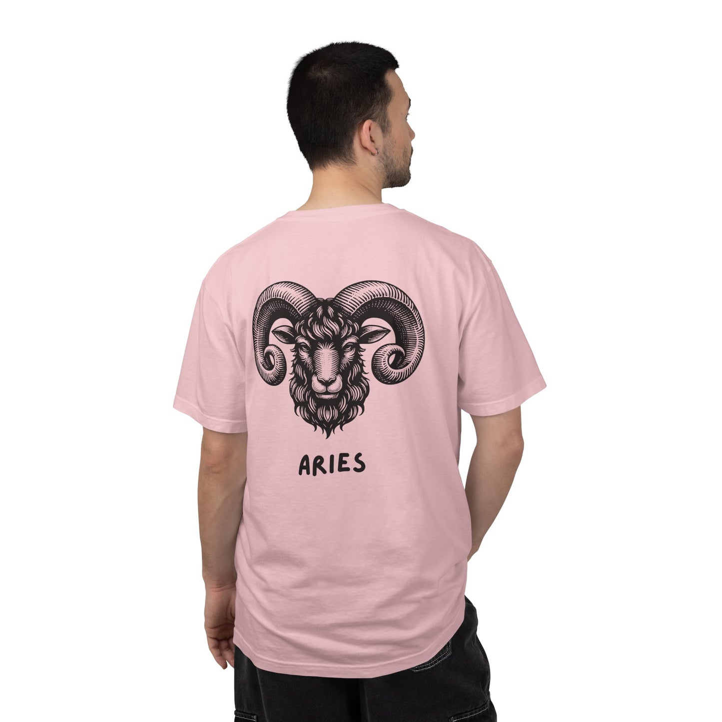 Aries Zodiac T-Shirt – Aries Ram Astrology Graphic Tee | Vintage Star Sign Shirt, Unisex Tee