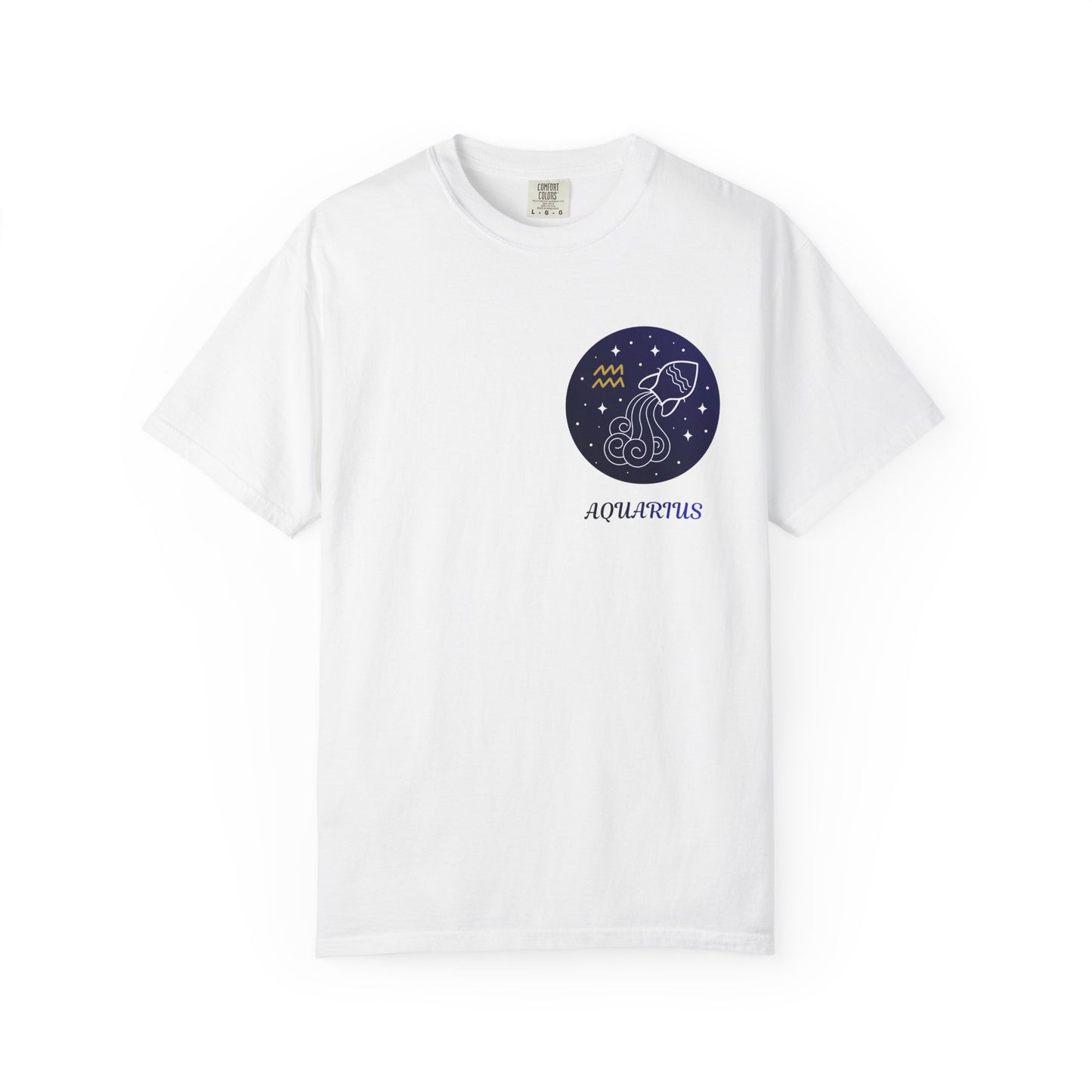 Aquarius Zodiac T-Shirt – Minimal Constellation Astrology Tee | Celestial Water Bearer Shirt