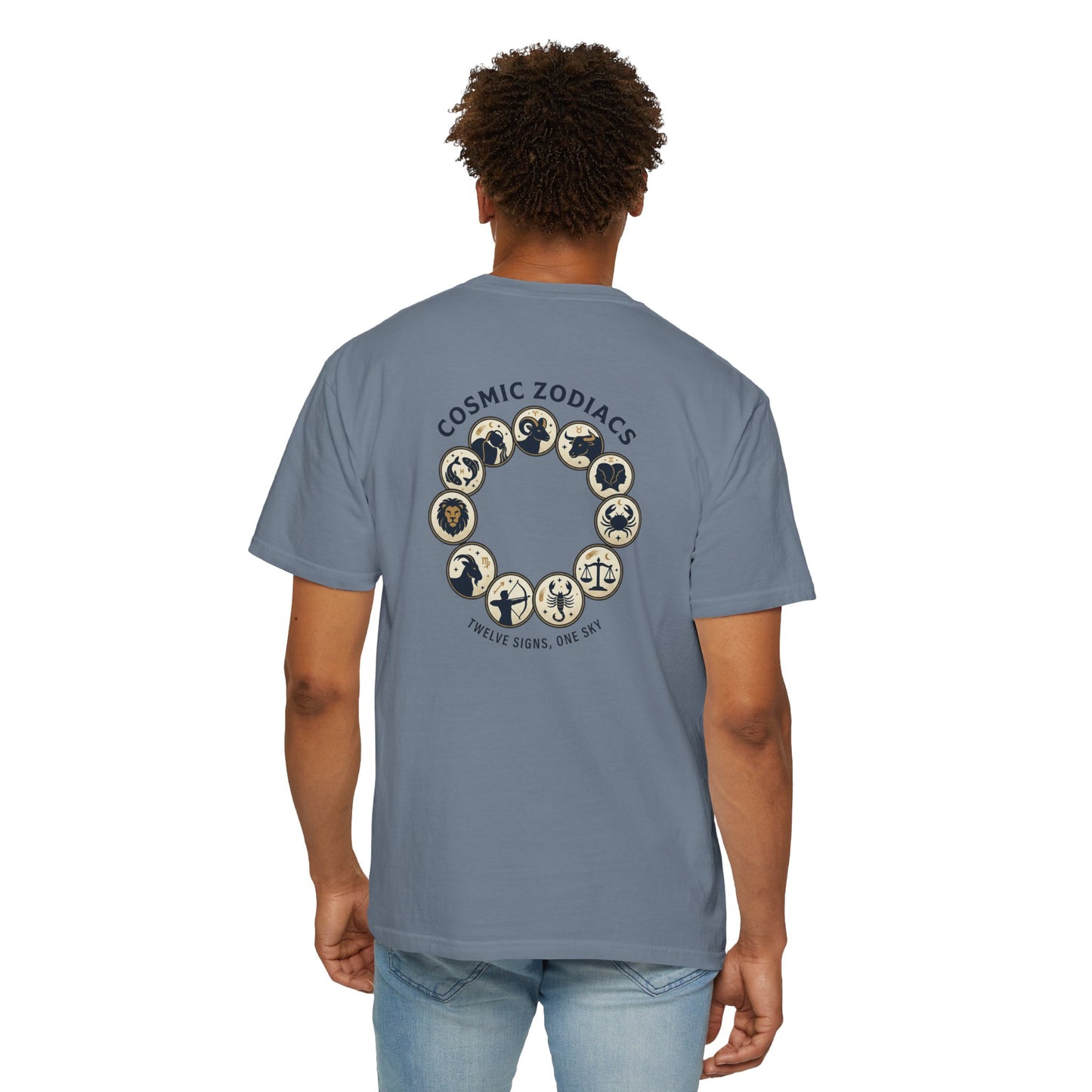Zodiac Circle T-Shirt – Cosmic Zodiac Astrology Graphic Tee | Celestial Star Sign Shirt, Unisex Tee