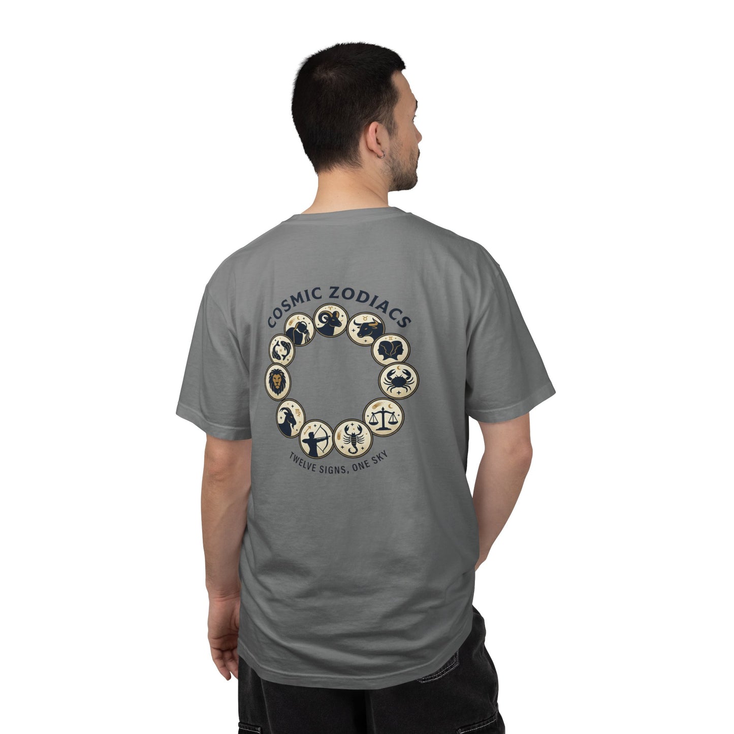 Zodiac Circle T-Shirt – Cosmic Zodiac Astrology Graphic Tee | Celestial Star Sign Shirt, Unisex Tee