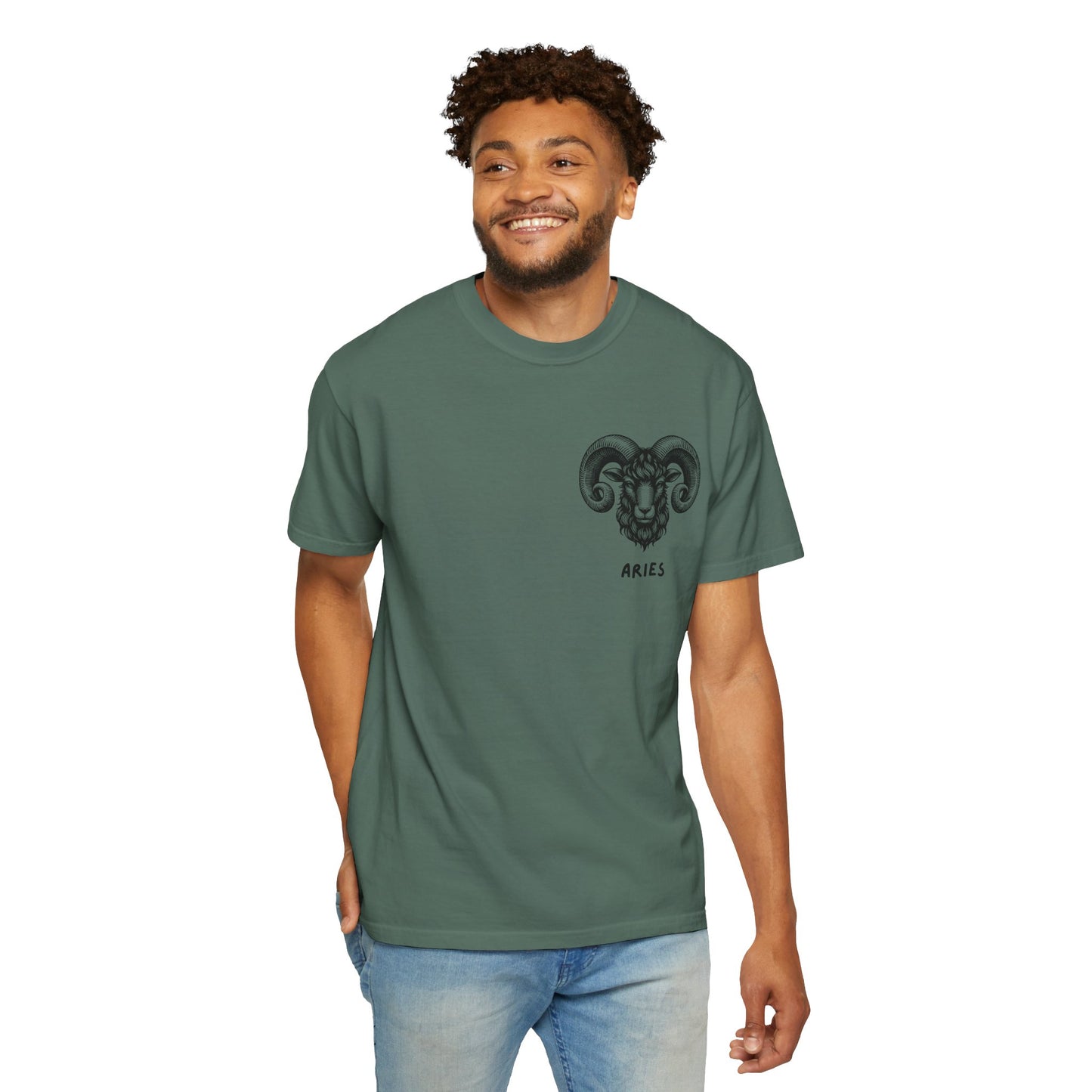 Aries Zodiac T-Shirt – Aries Ram Astrology Graphic Tee | Vintage Star Sign Shirt, Unisex Tee