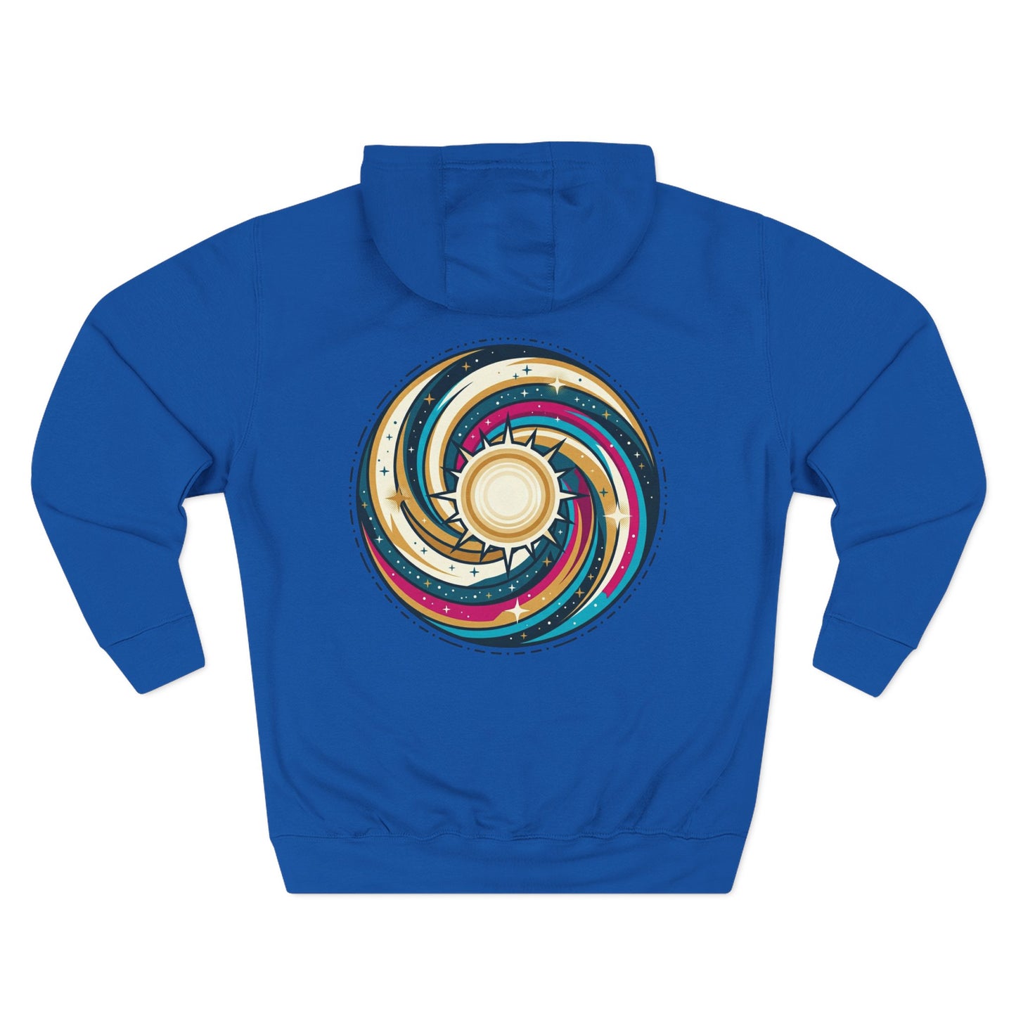 Swirl Sun Hoodie – Cosmic Spiral Sun Graphic Hoodie | Psychedelic Space Aesthetic, Celestial Streetwear, Unisex Hoodie