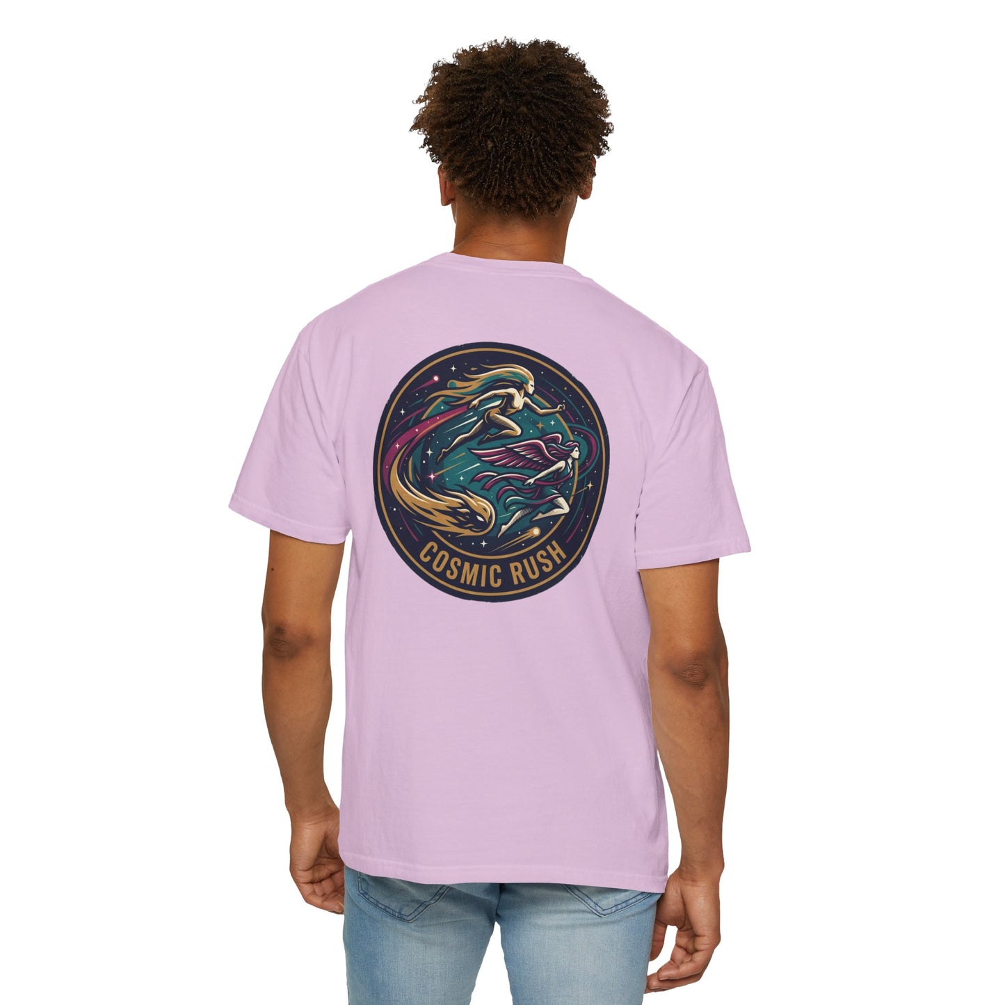 Cosmic Rush Skate T-Shirt – Retro Space Surf Graphic Tee | Vintage Cosmic Wave Shirt, Unisex Casual Tee