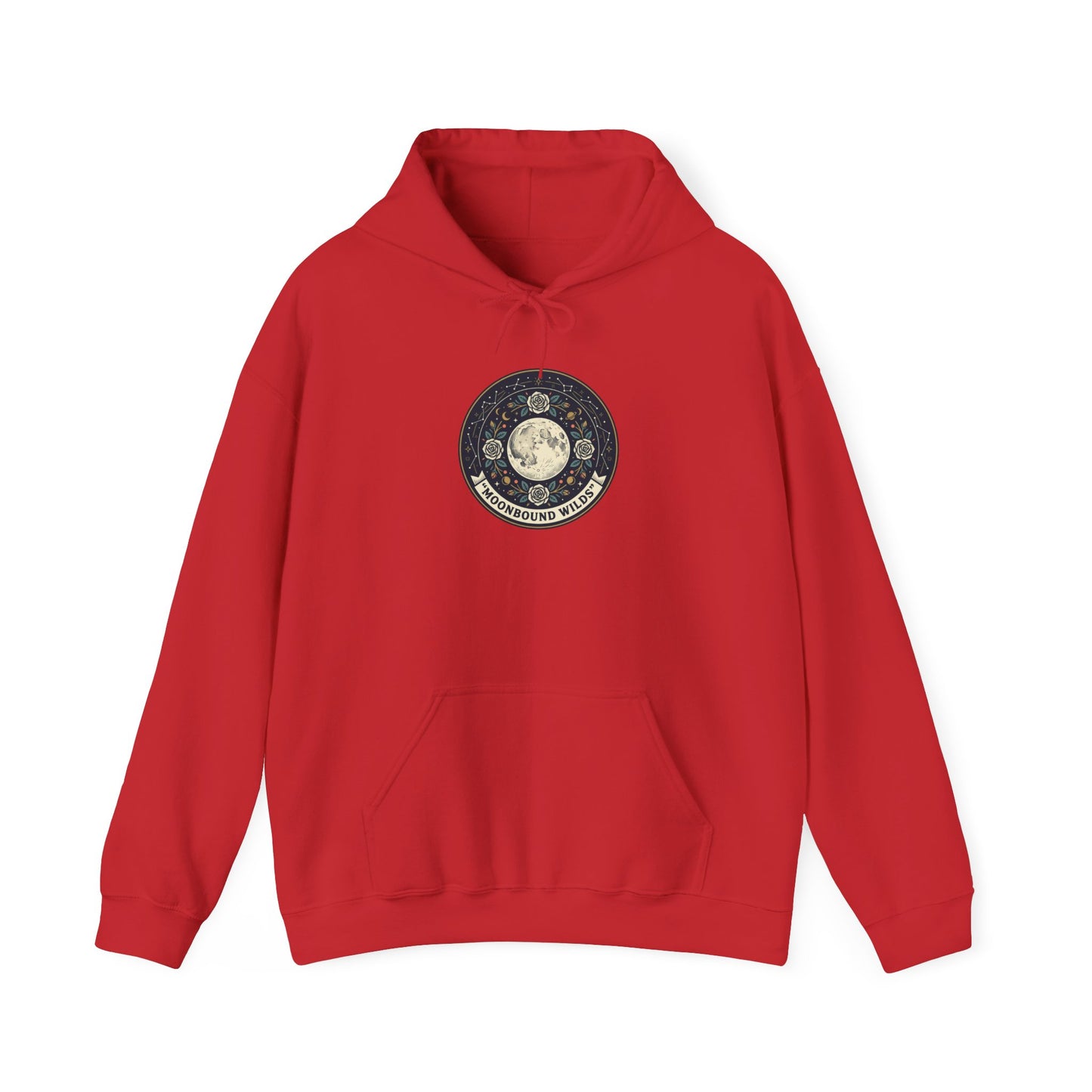 Moonbound Wilds Hoodie – Celestial Wolf Moon Graphic Sweatshirt | Vintage Cosmic Streetwear