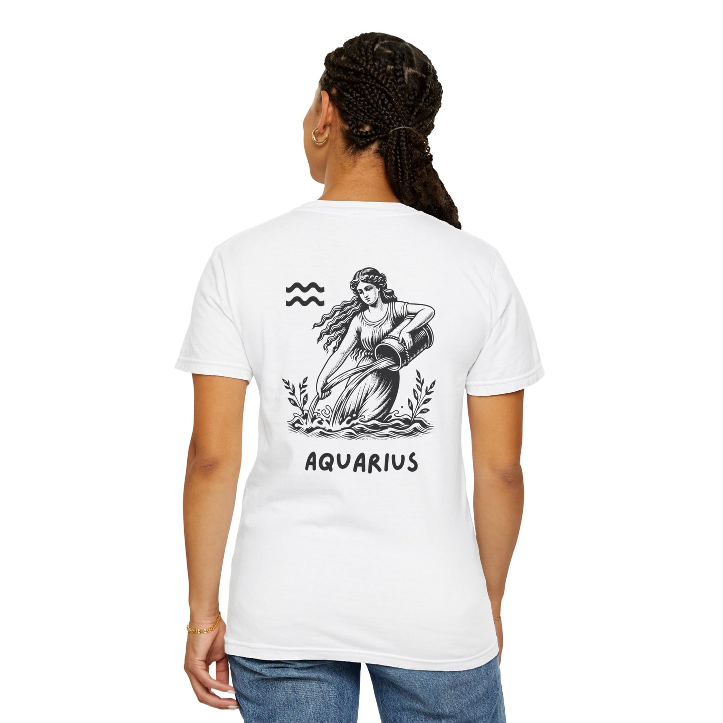 Aquarius Zodiac T-Shirt – Vintage Water Bearer Astrology Tee | Celestial Star Sign Shirt