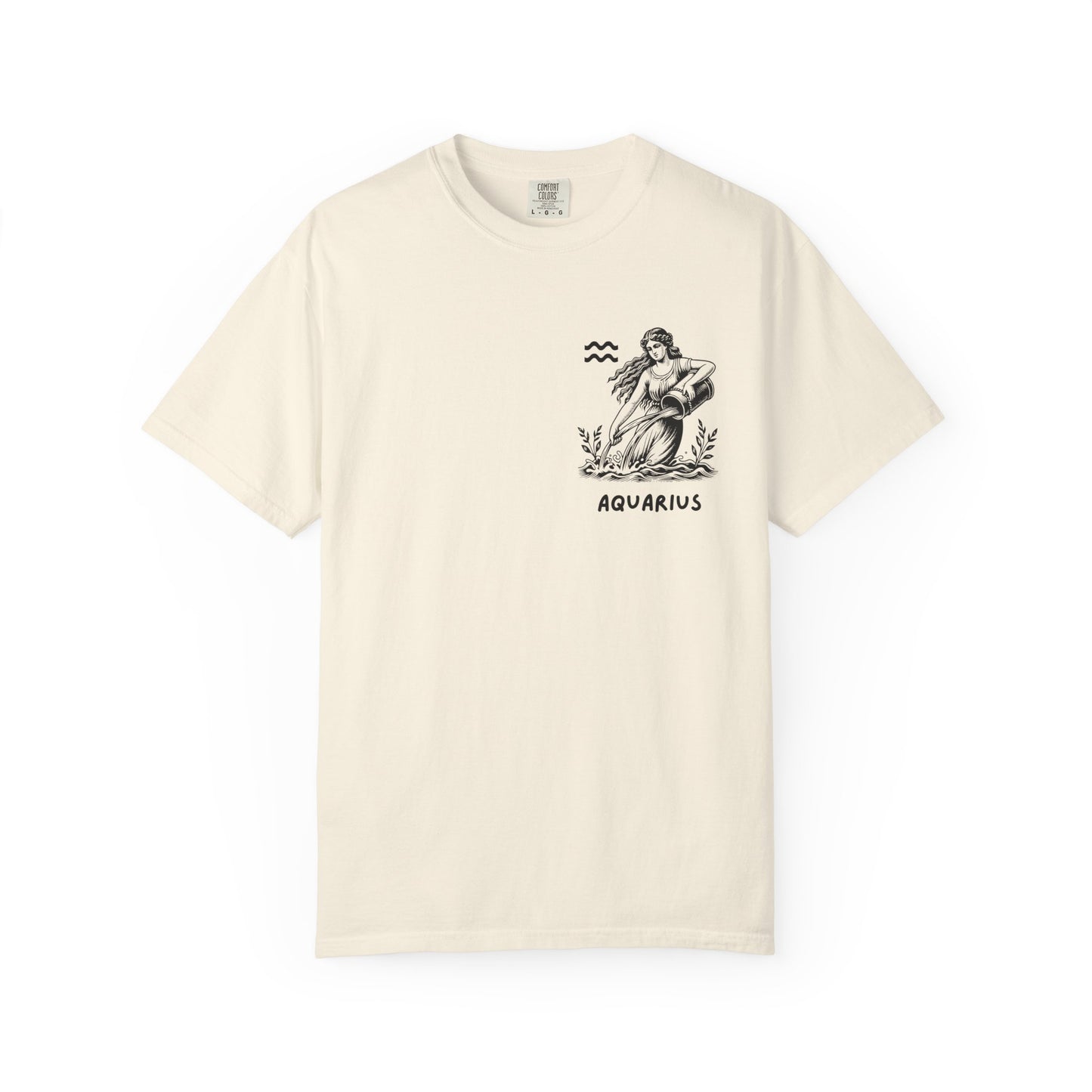 Aquarius Zodiac T-Shirt – Vintage Water Bearer Astrology Tee | Celestial Star Sign Shirt