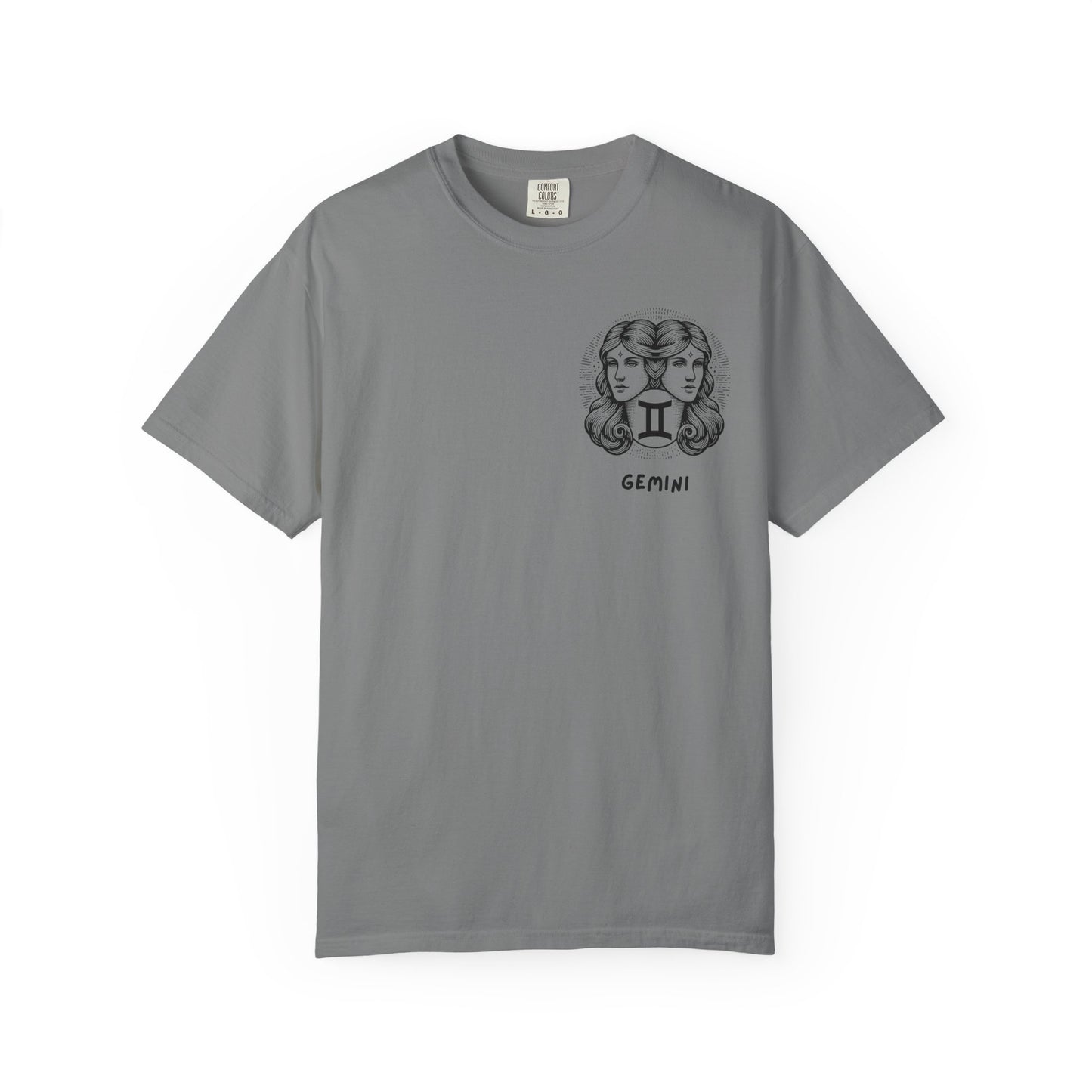 Gemini Zodiac T-Shirt – Twin Faces Astrology Tee | Minimal Celestial Graphic Shirt