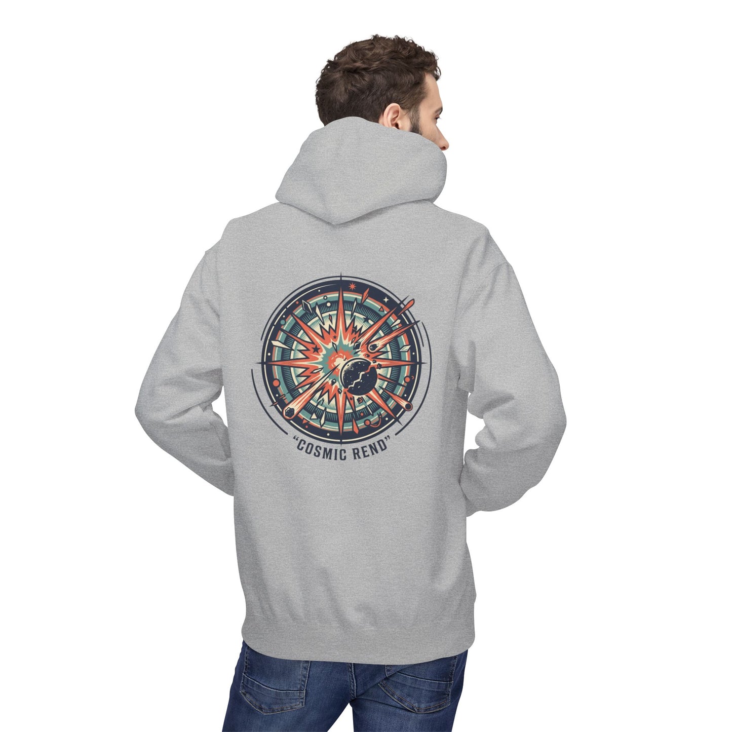Cosmic Compass Hoodie – Retro Space Navigation Graphic Hoodie | Celestial Streetwear, Vintage Space Aesthetic, Unisex Hoodie