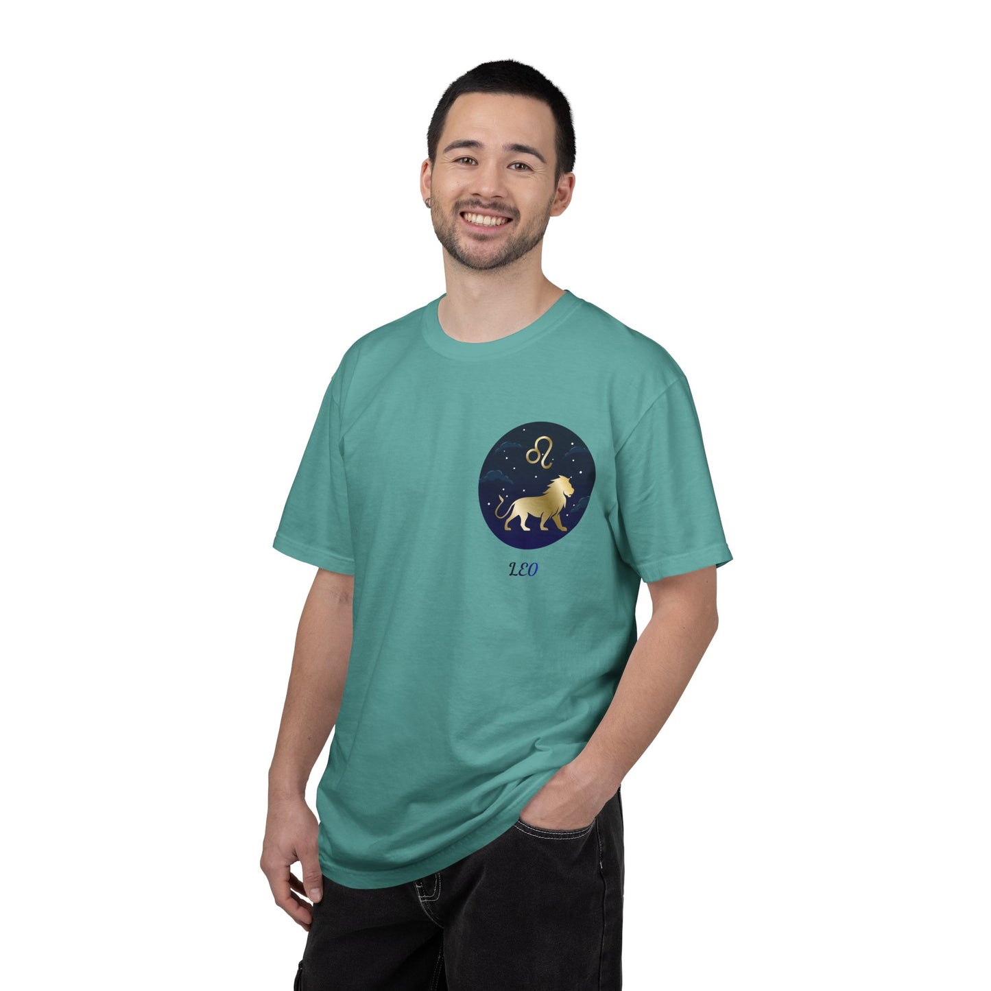 Leo Zodiac T-Shirt – Gold Lion Constellation Graphic Tee | Celestial Astrology Shirt