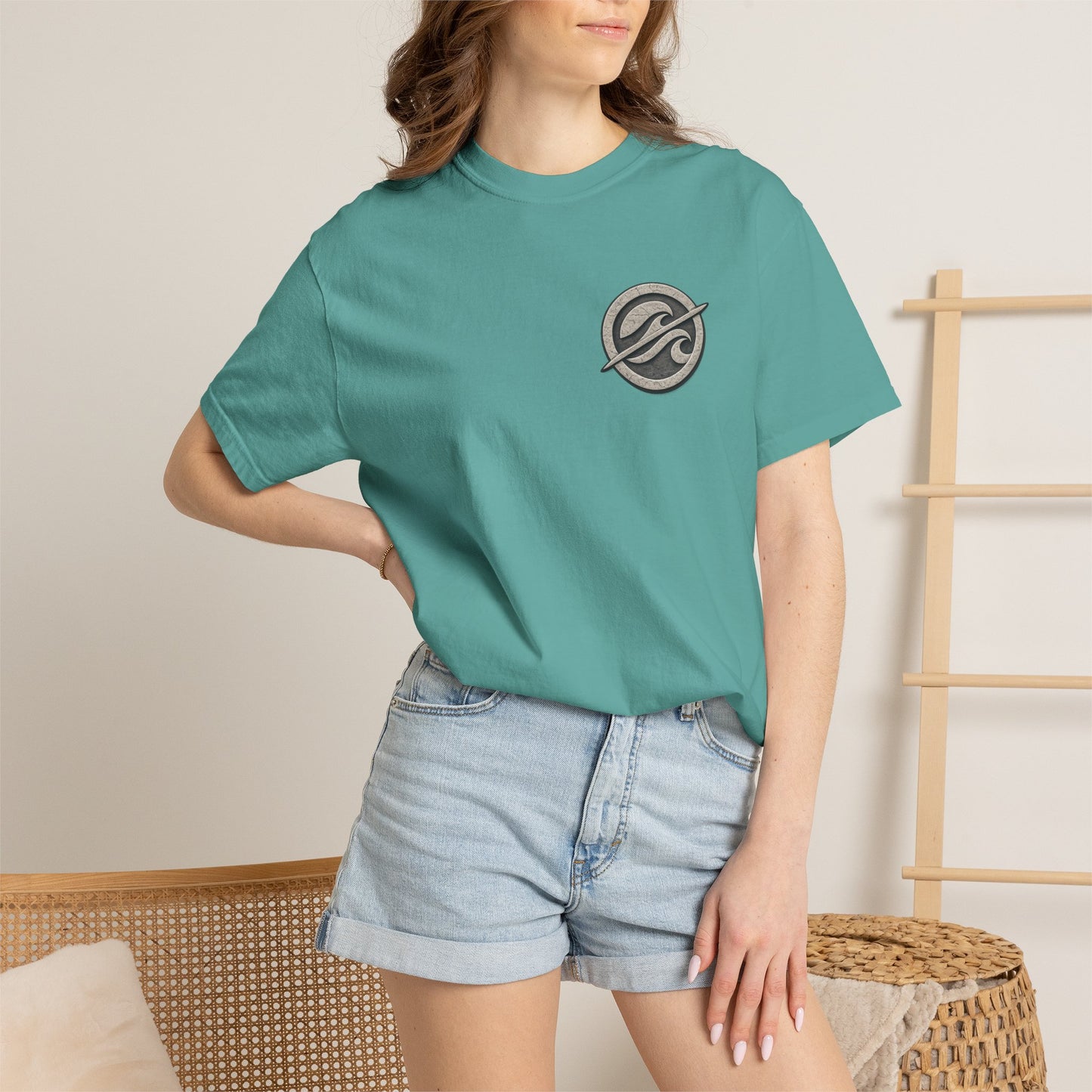 Surf Badge T-Shirt – Retro Wave Logo Tee | Vintage Coastal Streetwear Shirt