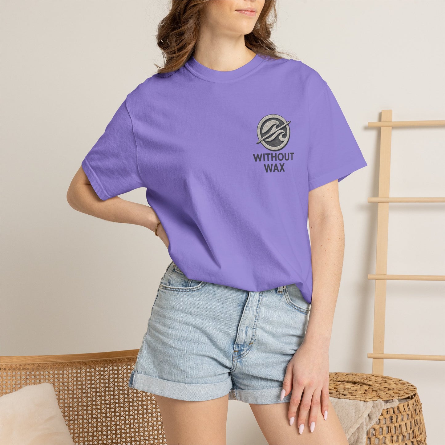 Without Wax Surf Logo T-Shirt – Coastal Wave Badge Graphic Tee | Vintage Streetwear Shirt