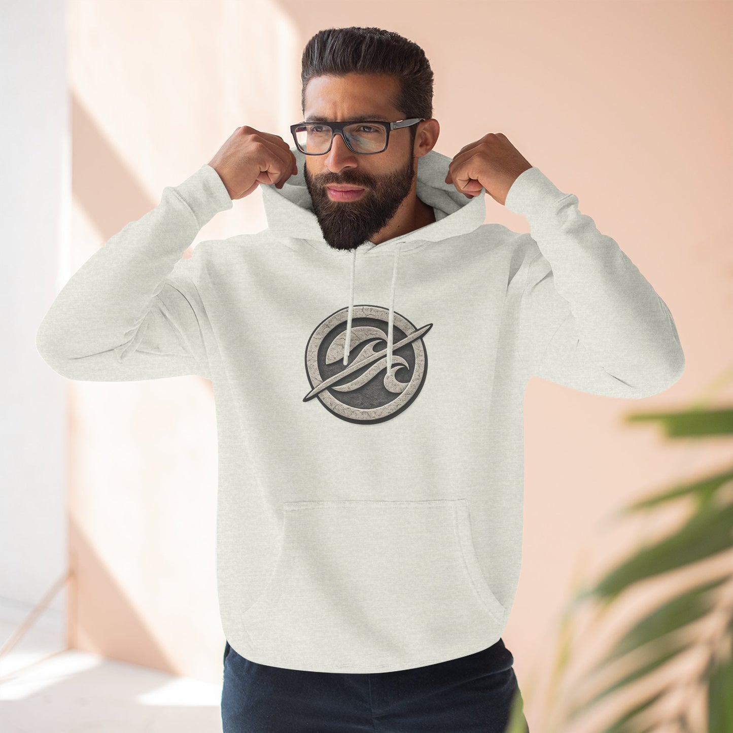 Without Wax Hoodie – Surf-Inspired Wave Logo Pullover | Vintage Coastal Streetwear Hoodie
