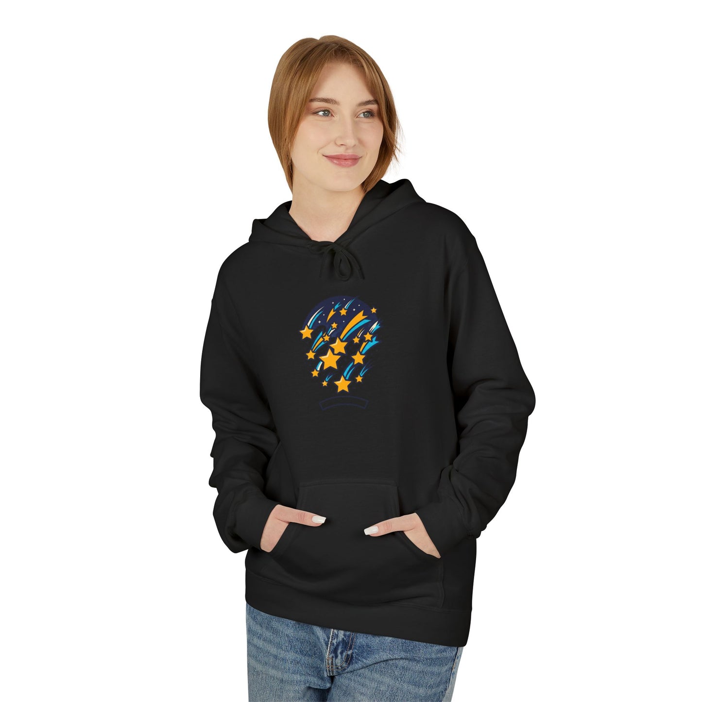 Starfall Hoodie – Shooting Stars Graphic Hoodie | Celestial Aesthetic, Cosmic Streetwear, Unisex Pullover