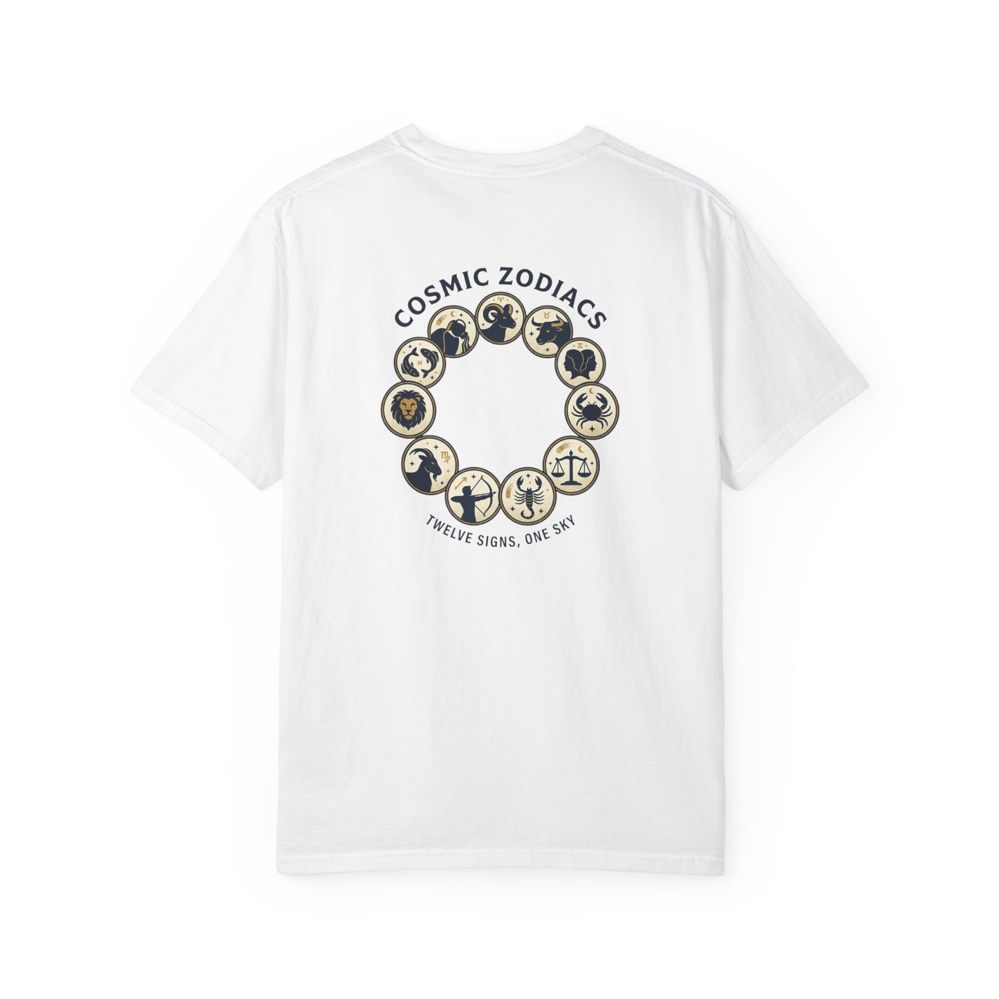 Zodiac Circle T-Shirt – Cosmic Zodiac Astrology Graphic Tee | Celestial Star Sign Shirt, Unisex Tee