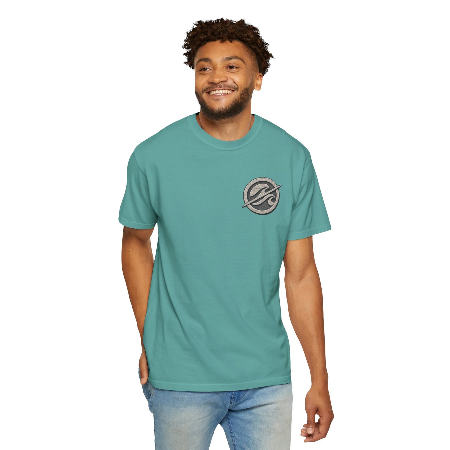 Surf Badge T-Shirt – Retro Wave Logo Tee | Vintage Coastal Streetwear Shirt