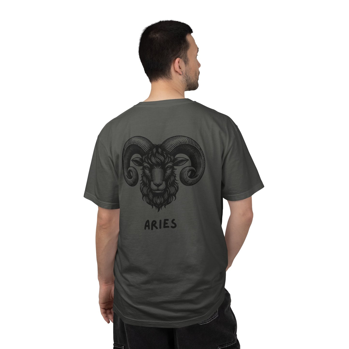 Aries Zodiac T-Shirt – Aries Ram Astrology Graphic Tee | Vintage Star Sign Shirt, Unisex Tee