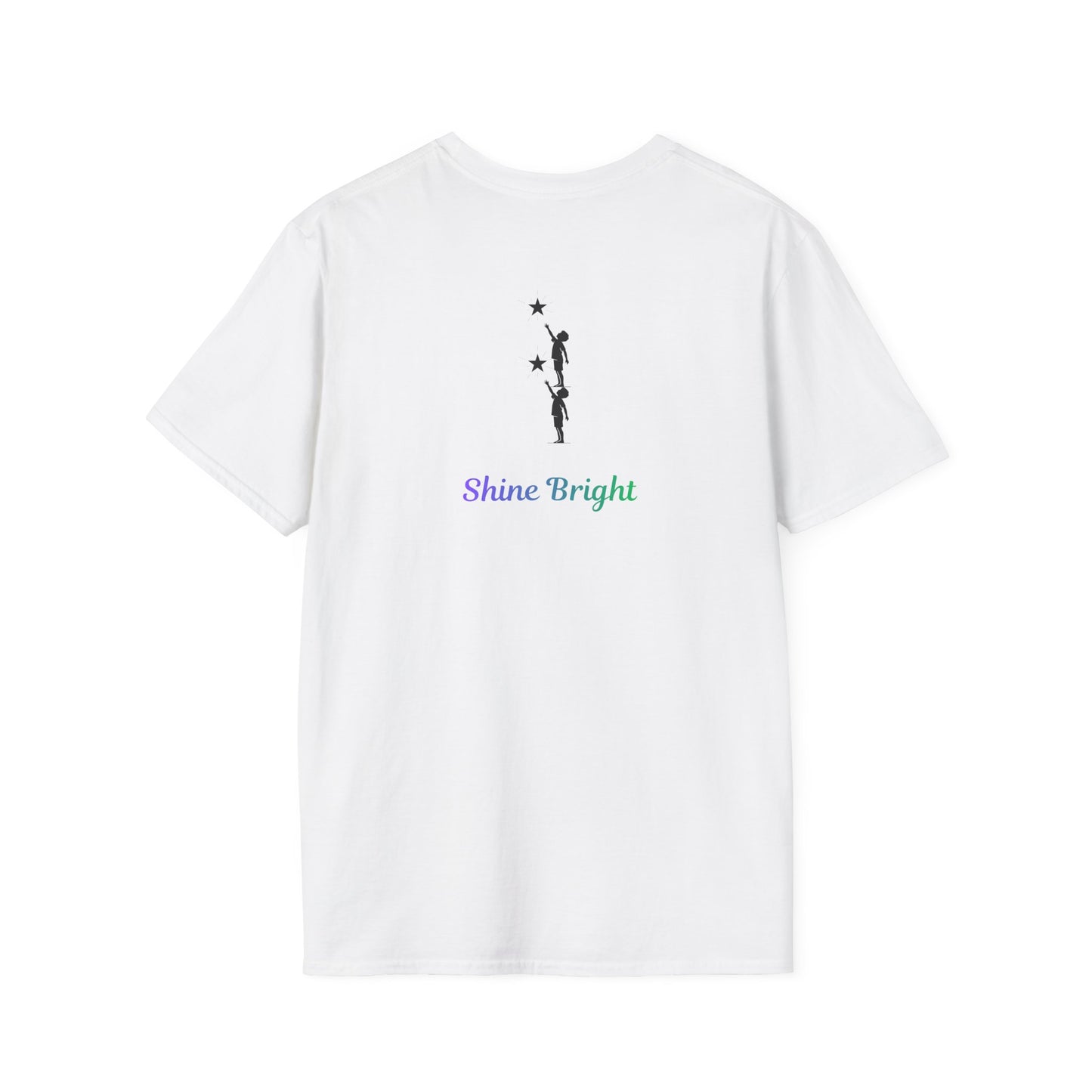 Shine Bright T-Shirt – Inspirational Star Graphic Tee | Minimal Positive Message Shirt