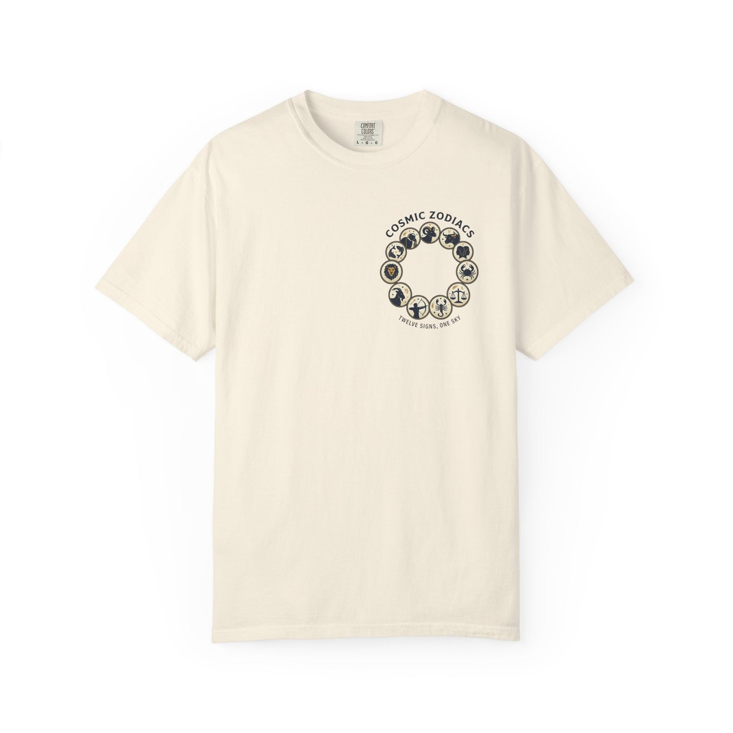 Zodiac Circle T-Shirt – Cosmic Zodiac Astrology Graphic Tee | Celestial Star Sign Shirt, Unisex Tee