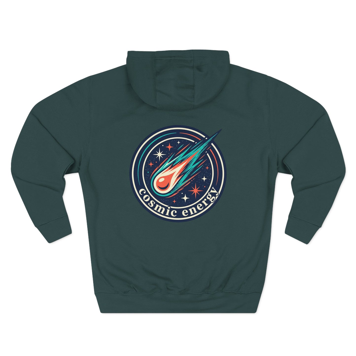 Cosmic Energy Hoodie – Meteor & Shooting Star Graphic Hoodie | Space Aesthetic, Celestial Streetwear, Unisex Hoodie