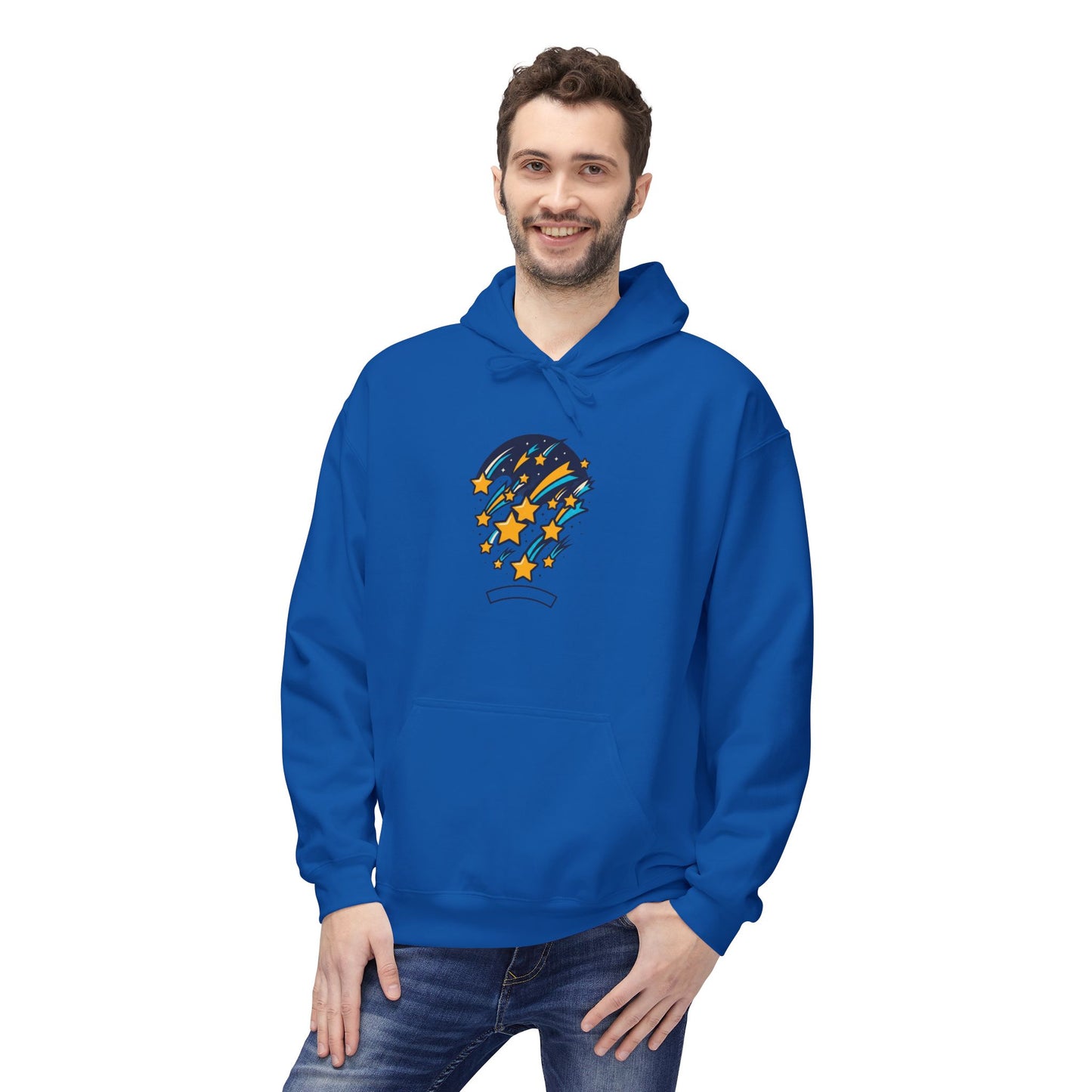 Starfall Hoodie – Shooting Stars Graphic Hoodie | Celestial Aesthetic, Cosmic Streetwear, Unisex Pullover