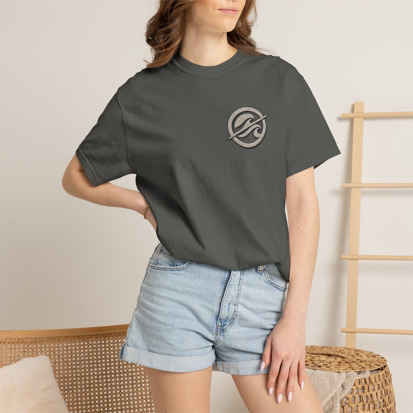 Surf Badge T-Shirt – Retro Wave Logo Tee | Vintage Coastal Streetwear Shirt