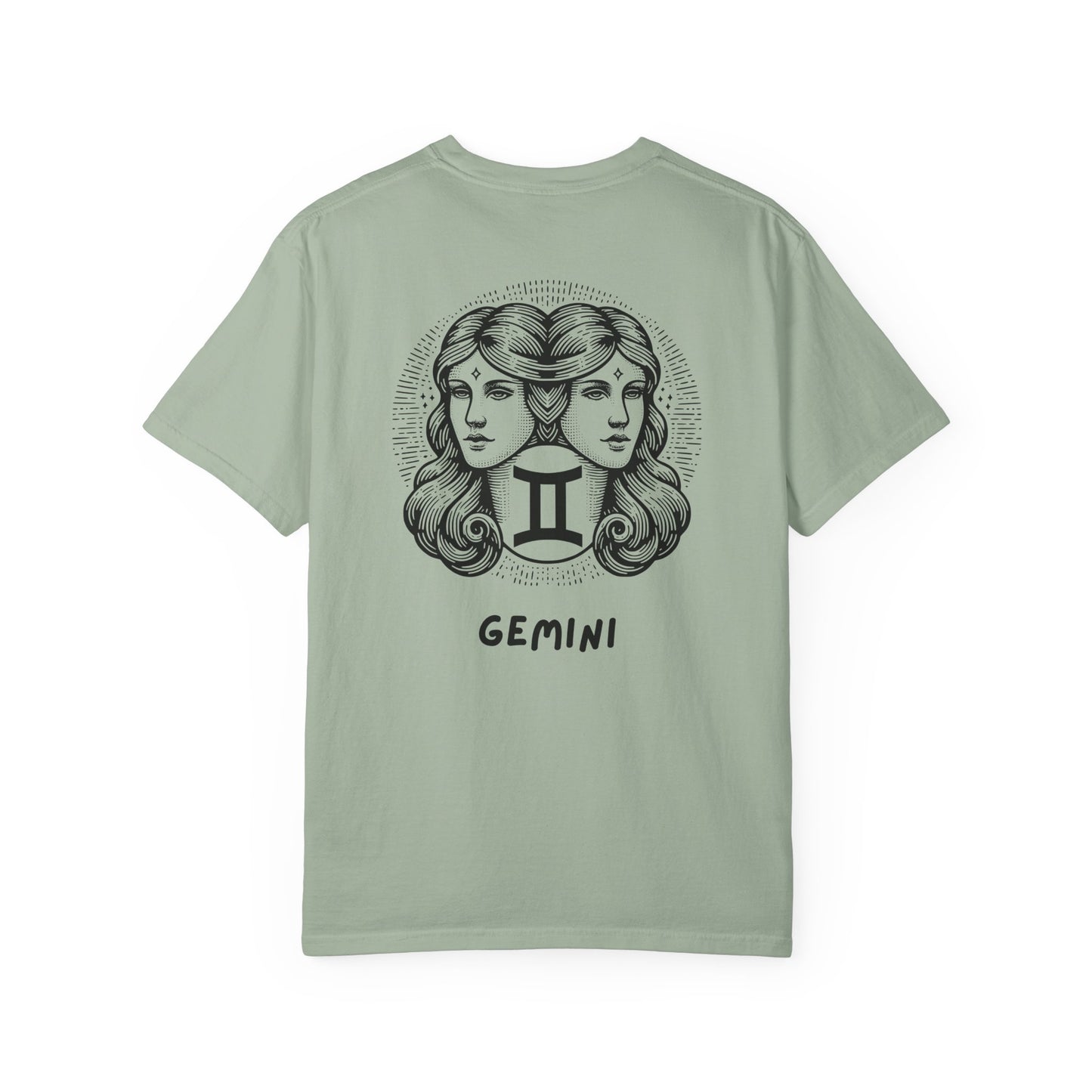 Gemini Zodiac T-Shirt – Twin Faces Astrology Tee | Minimal Celestial Graphic Shirt