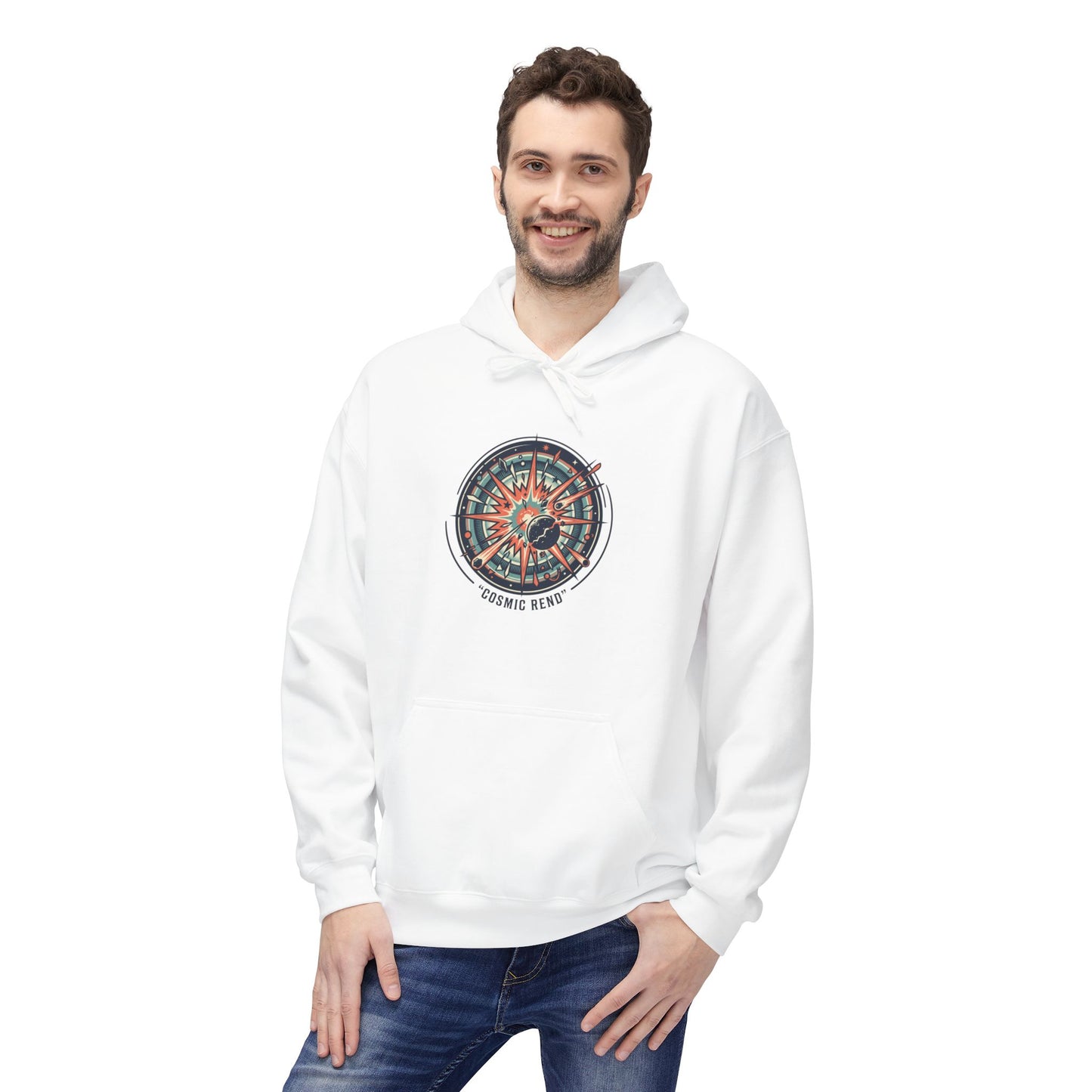 Cosmic Compass Hoodie – Retro Space Navigation Graphic Hoodie | Celestial Streetwear, Vintage Space Aesthetic, Unisex Hoodie