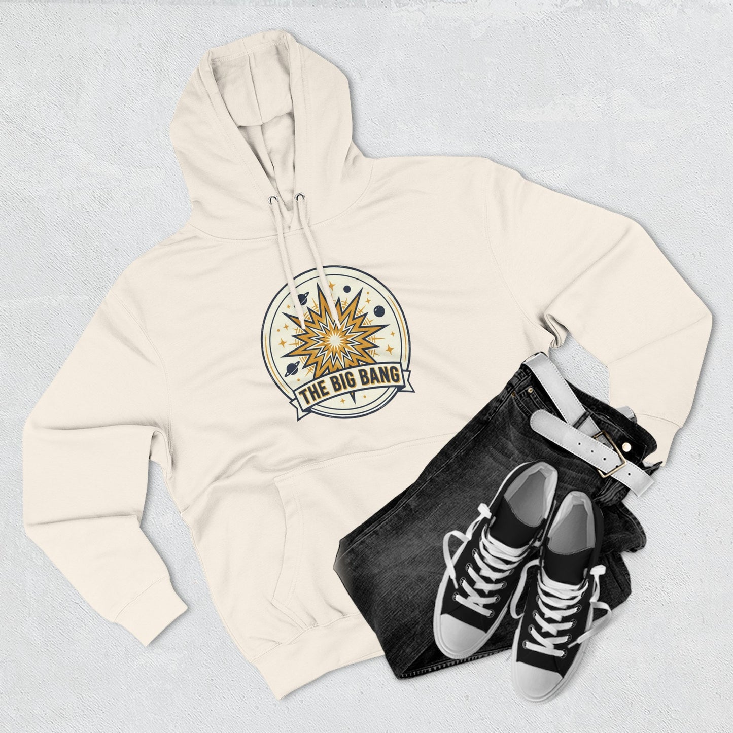 Big Bang Hoodie – Retro Starburst Universe Graphic Hoodie | Astronomy Science Hoodie, Cosmic Streetwear, Unisex Hoodie