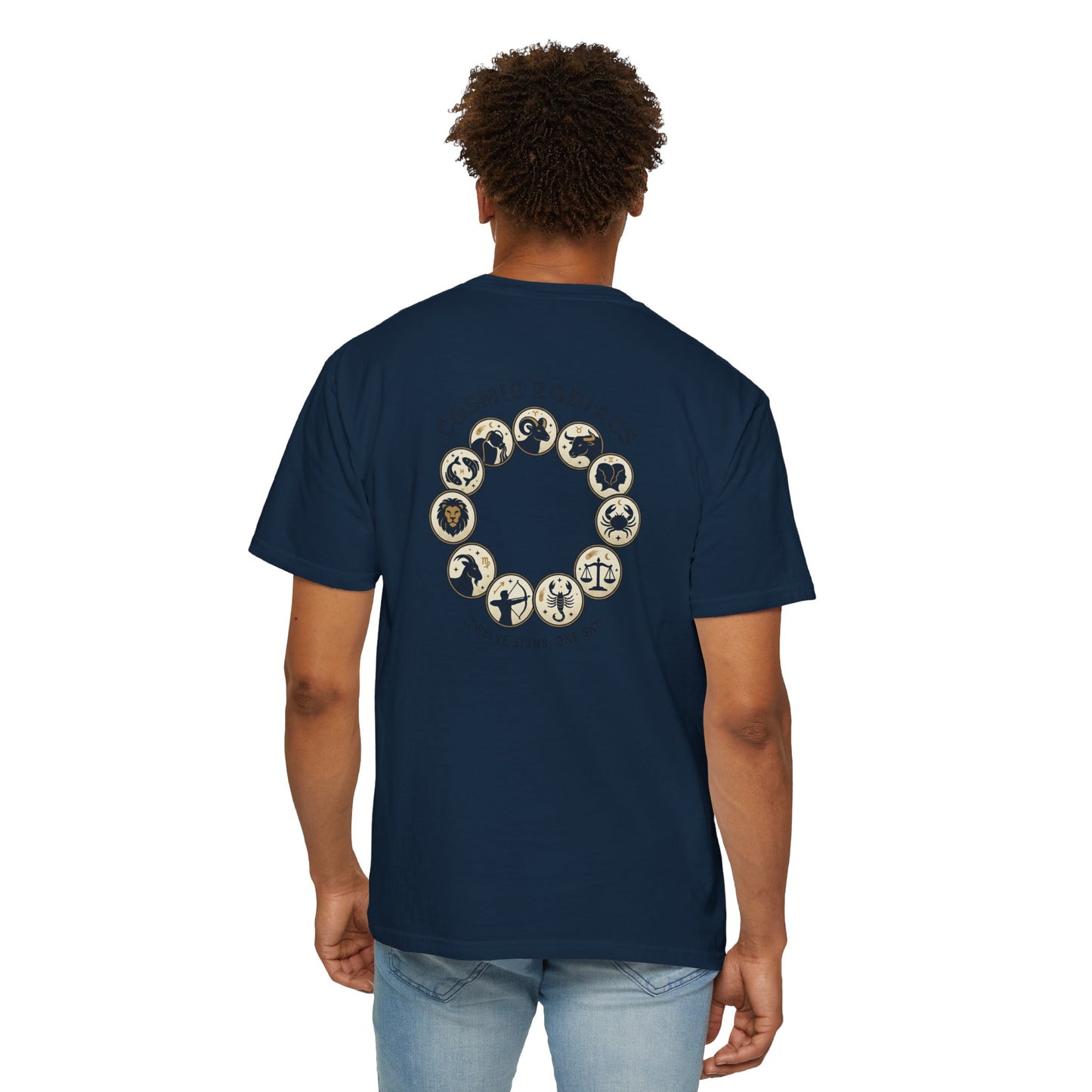 Zodiac Circle T-Shirt – Cosmic Zodiac Astrology Graphic Tee | Celestial Star Sign Shirt, Unisex Tee