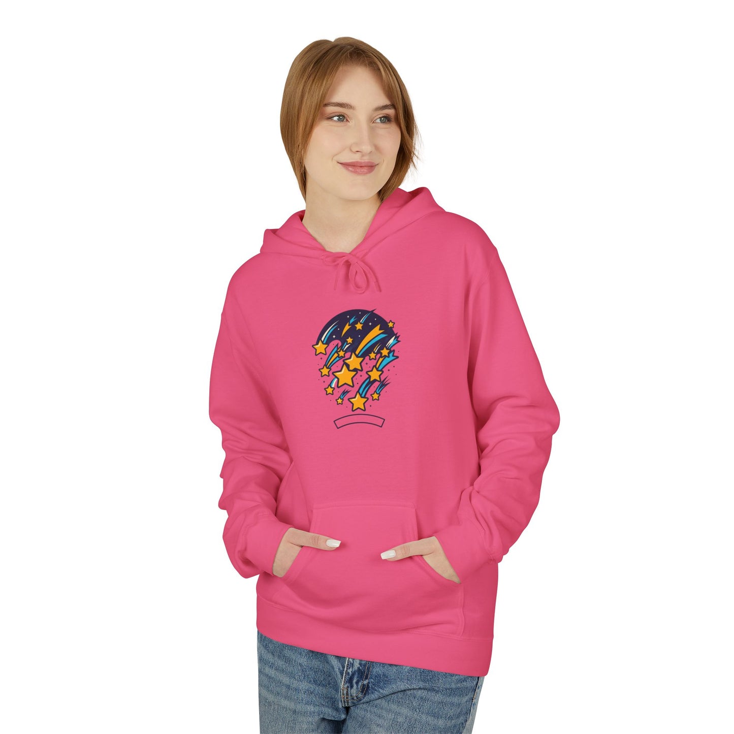Starfall Hoodie – Shooting Stars Graphic Hoodie | Celestial Aesthetic, Cosmic Streetwear, Unisex Pullover