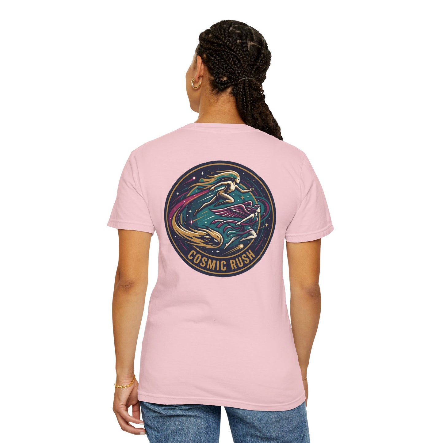 Cosmic Rush Skate T-Shirt – Retro Space Surf Graphic Tee | Vintage Cosmic Wave Shirt, Unisex Casual Tee