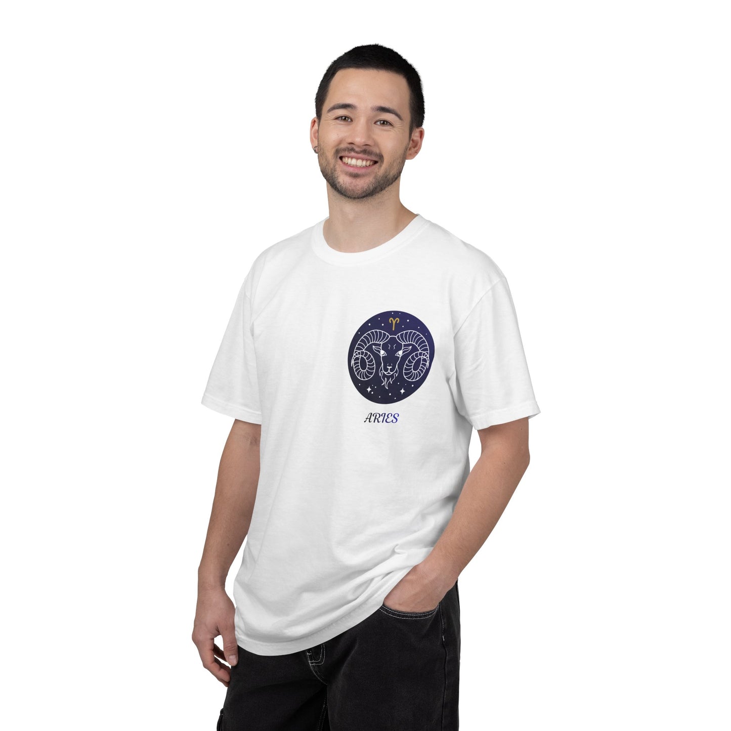 Aries Zodiac Ram T-Shirt – Constellation Astrology Graphic Tee | Minimal Celestial Shirt